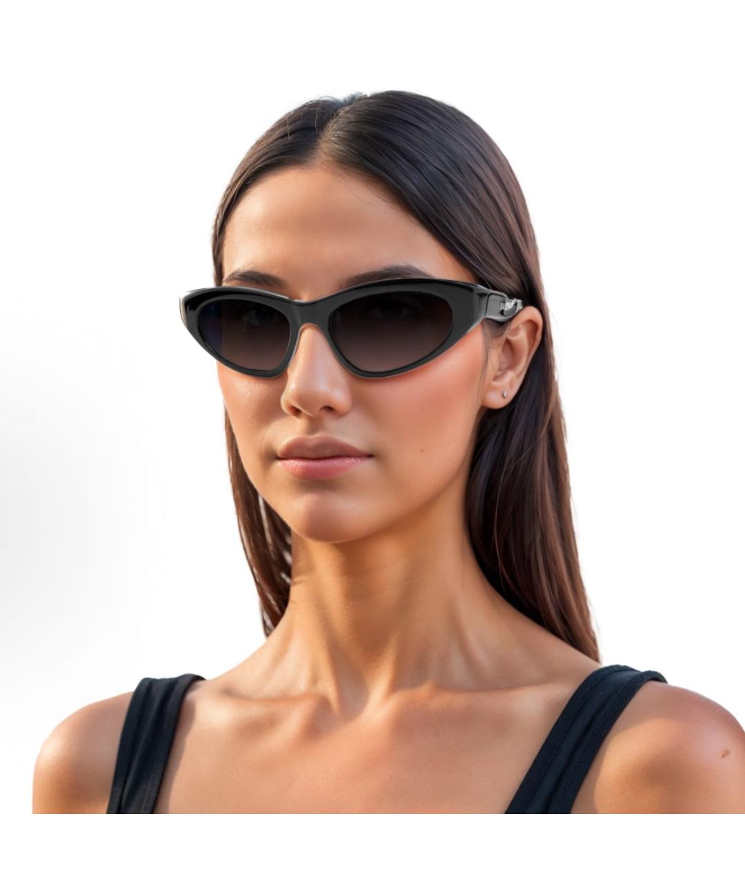 BALENCIAGA Черные пластиковые солнцезащитные очки, фото 6