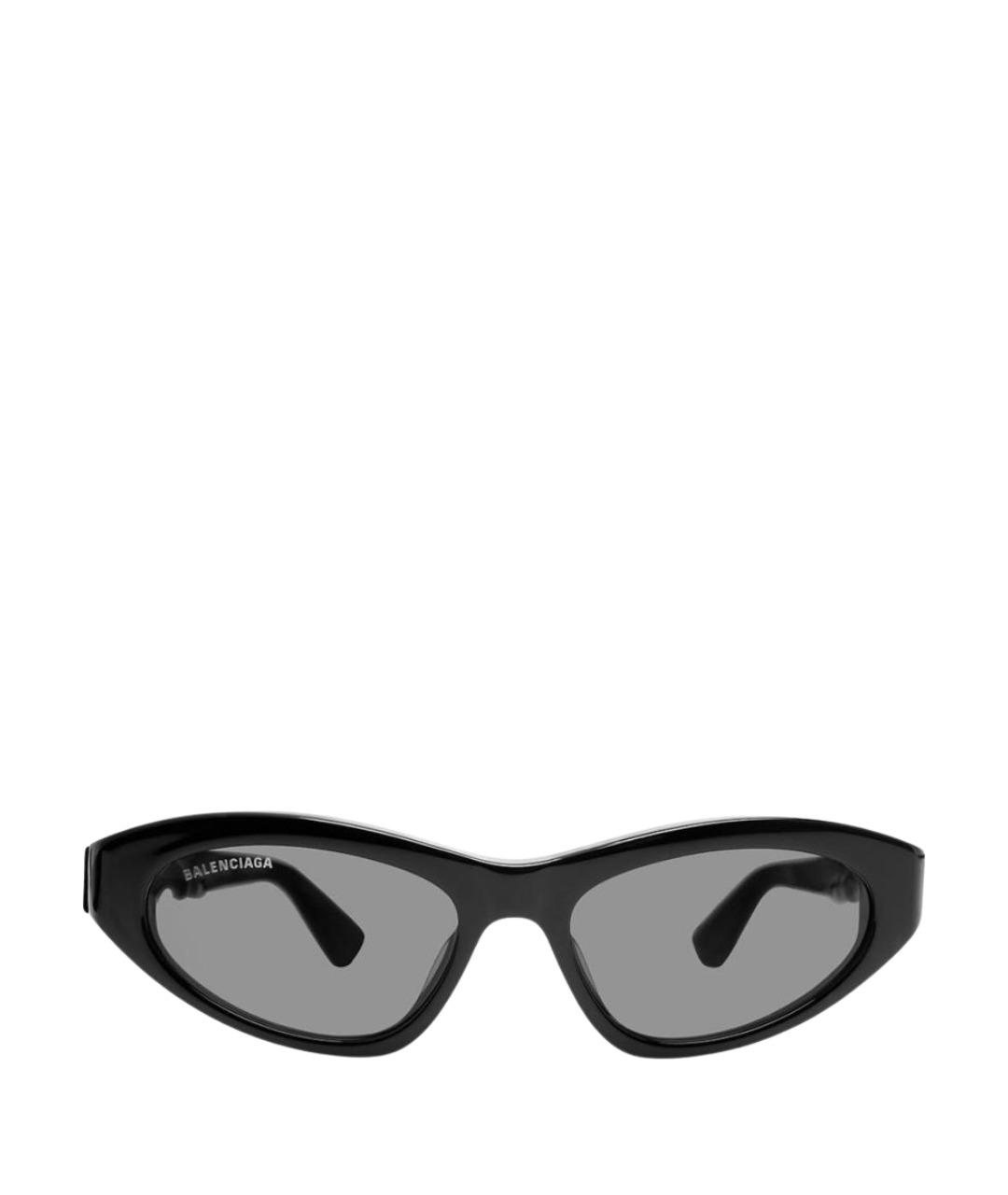 BALENCIAGA Черные пластиковые солнцезащитные очки, фото 1