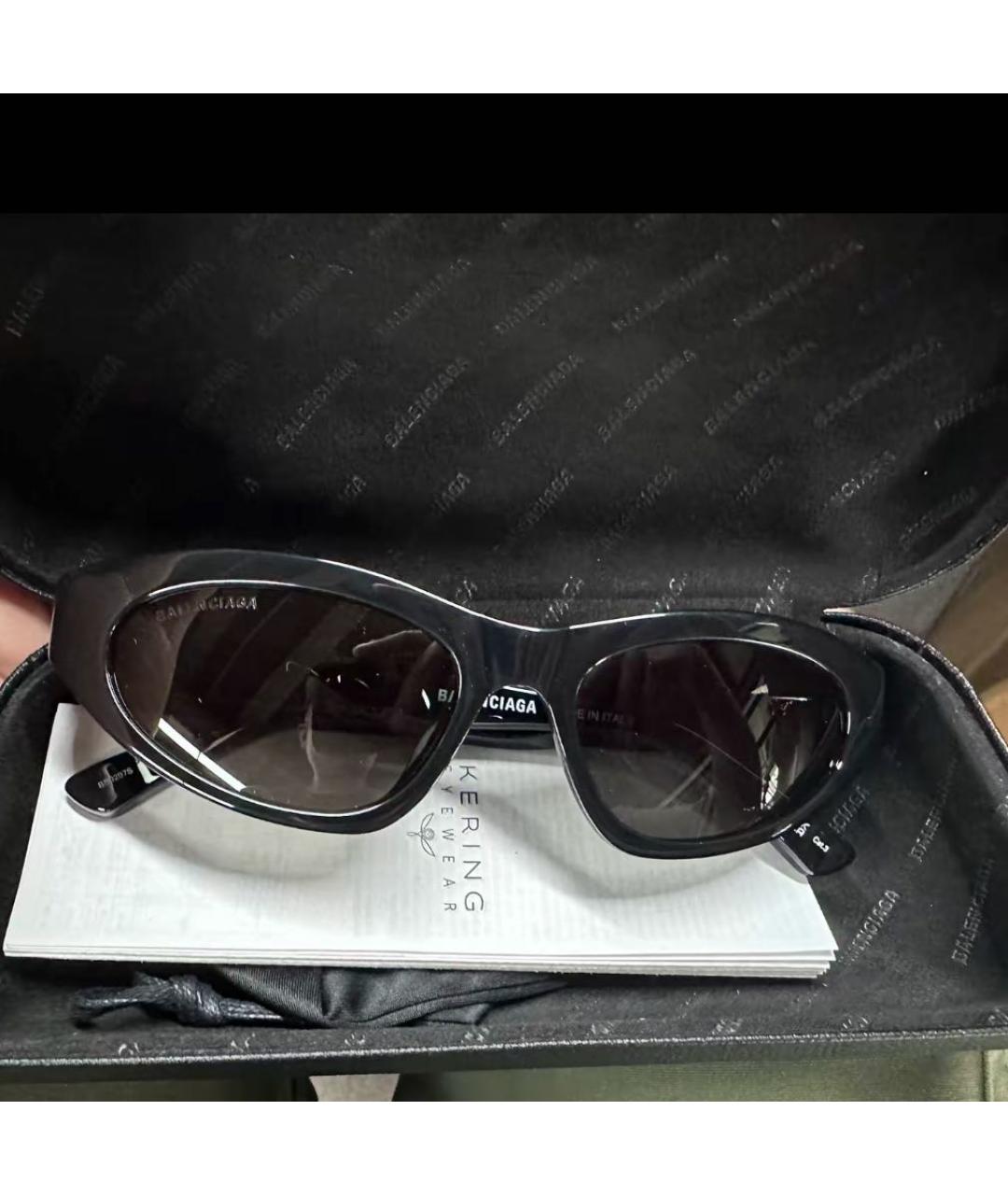BALENCIAGA Черные пластиковые солнцезащитные очки, фото 7