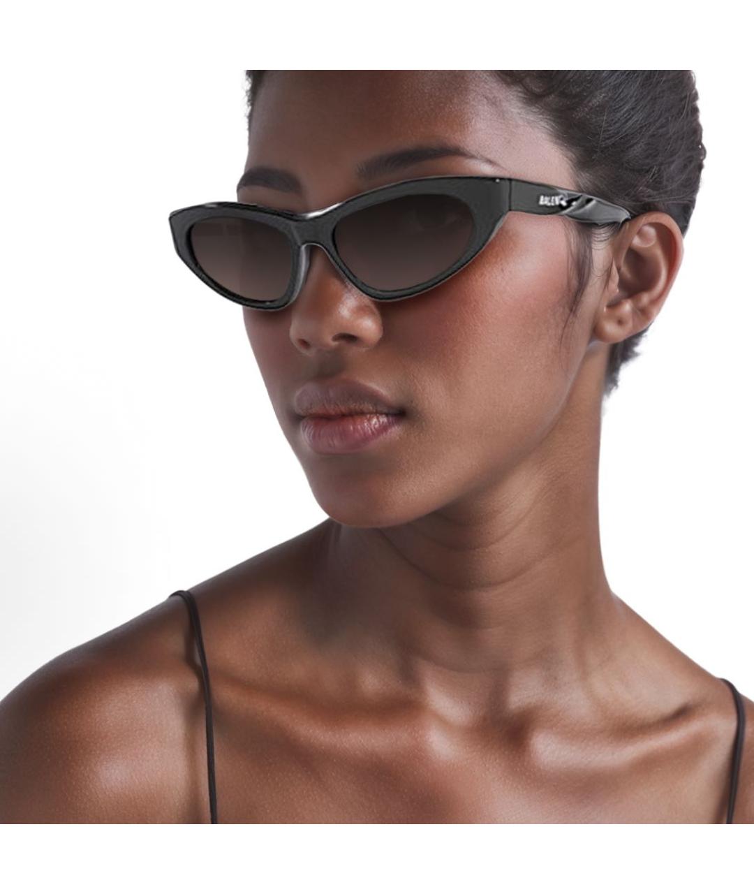 BALENCIAGA Черные пластиковые солнцезащитные очки, фото 5