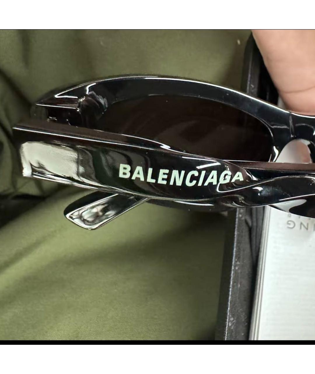 BALENCIAGA Черные пластиковые солнцезащитные очки, фото 8