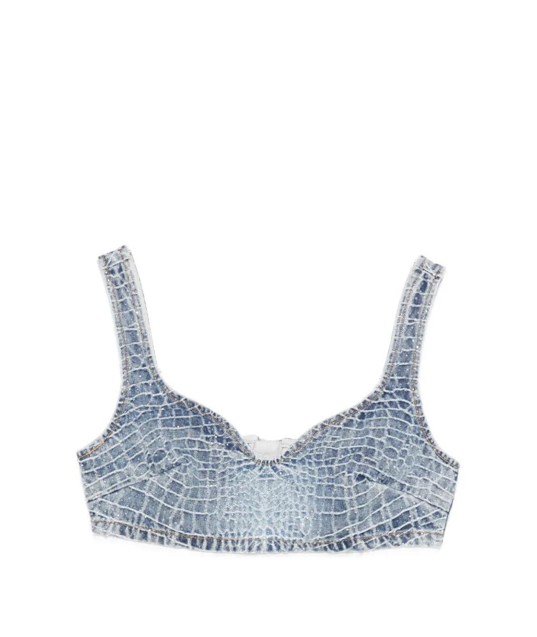 SELF-PORTRAIT Голубая хлопковая майка, фото 1