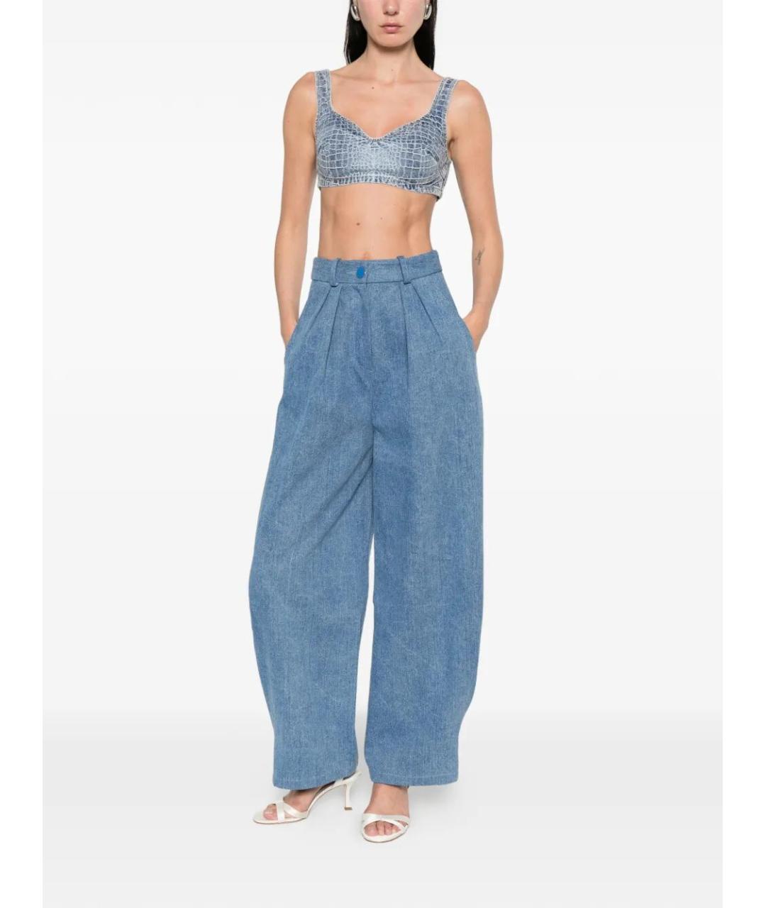 SELF-PORTRAIT Голубая хлопковая майка, фото 2