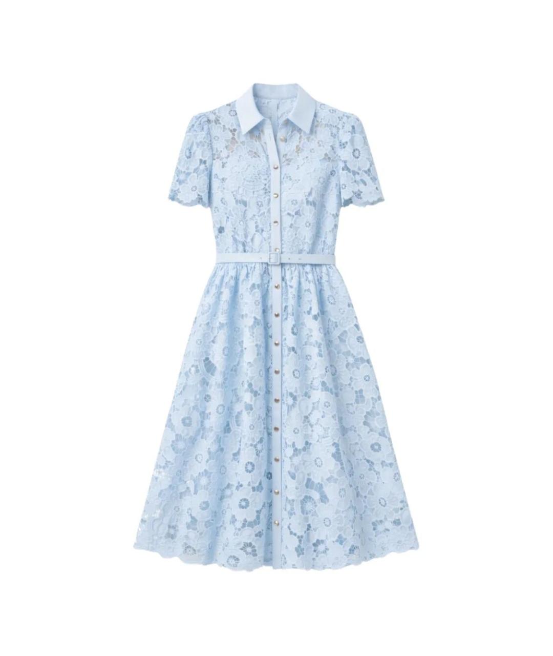 SELF-PORTRAIT Голубое полиэстеровое повседневное платье, фото 1