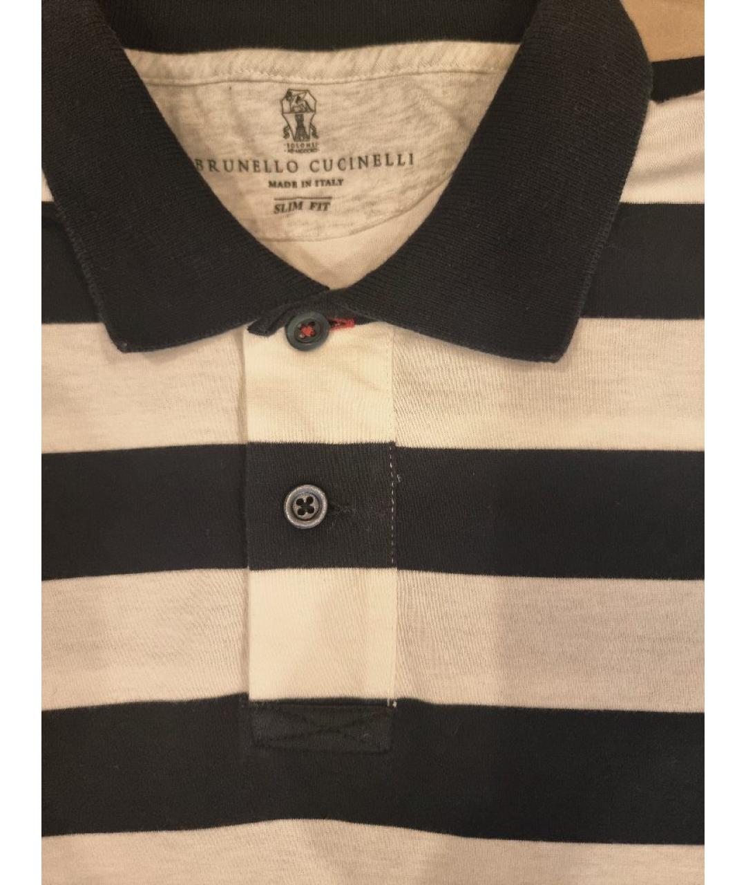 BRUNELLO CUCINELLI Мульти хлопковое поло с коротким рукавом, фото 4