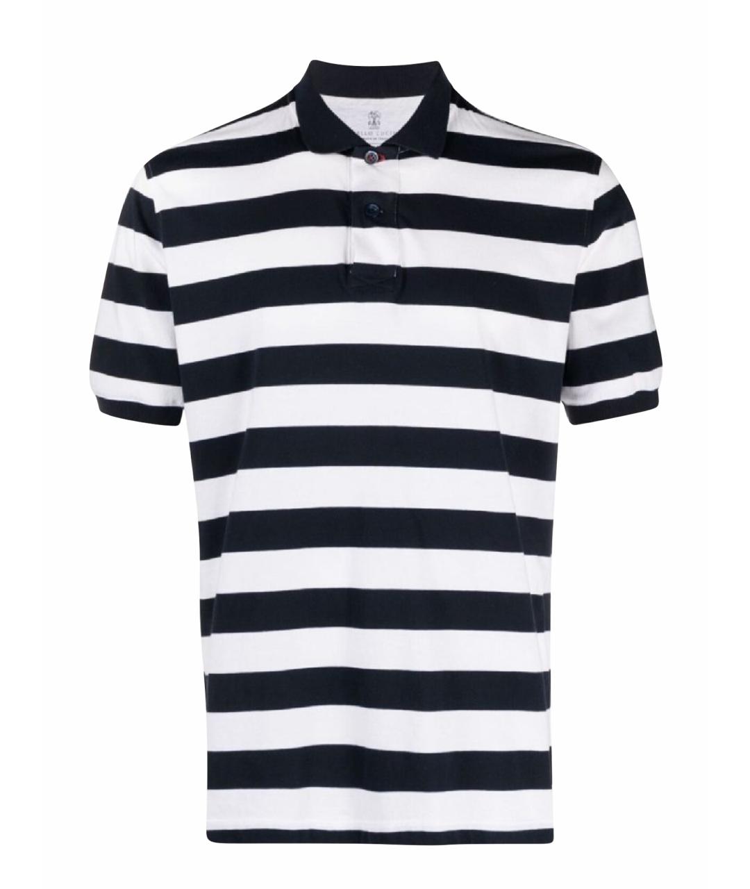 BRUNELLO CUCINELLI Мульти хлопковое поло с коротким рукавом, фото 1