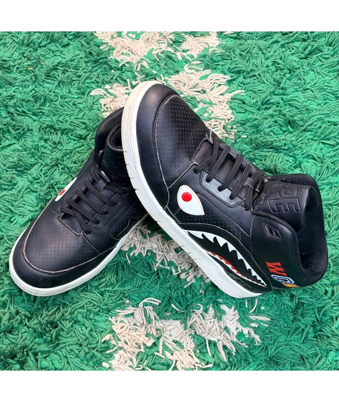 BAPE Черные кожаные высокие ботинки, фото 5