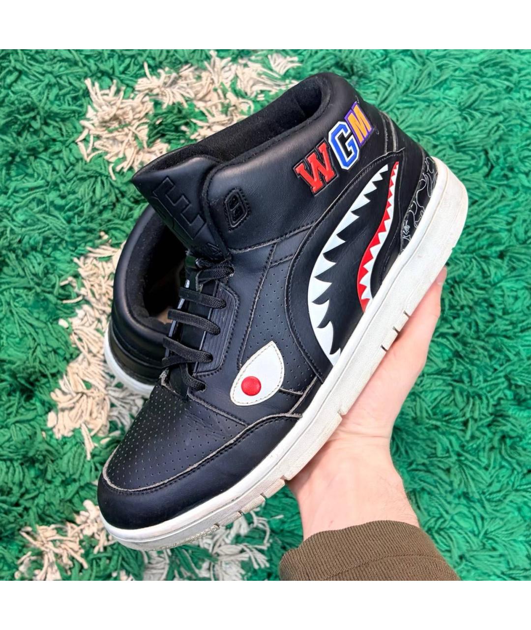 BAPE Черные кожаные высокие ботинки, фото 2