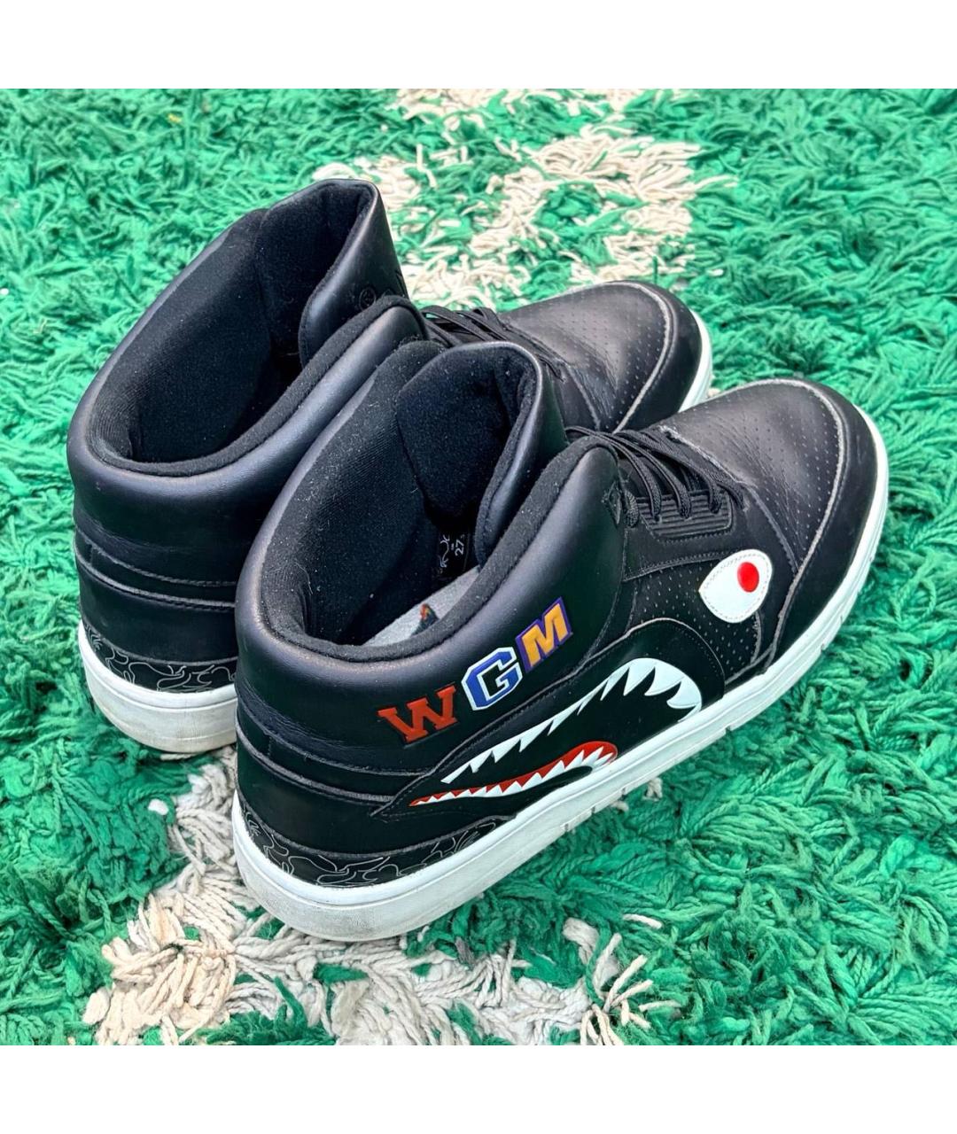 BAPE Черные кожаные высокие ботинки, фото 3