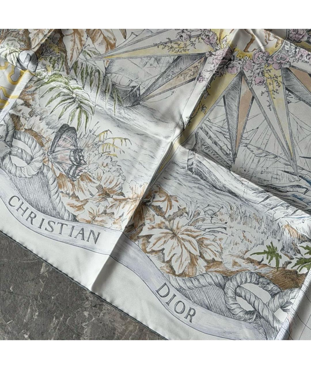 CHRISTIAN DIOR Мульти шелковый платок, фото 5