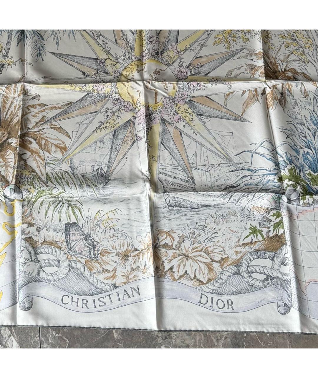 CHRISTIAN DIOR Мульти шелковый платок, фото 2