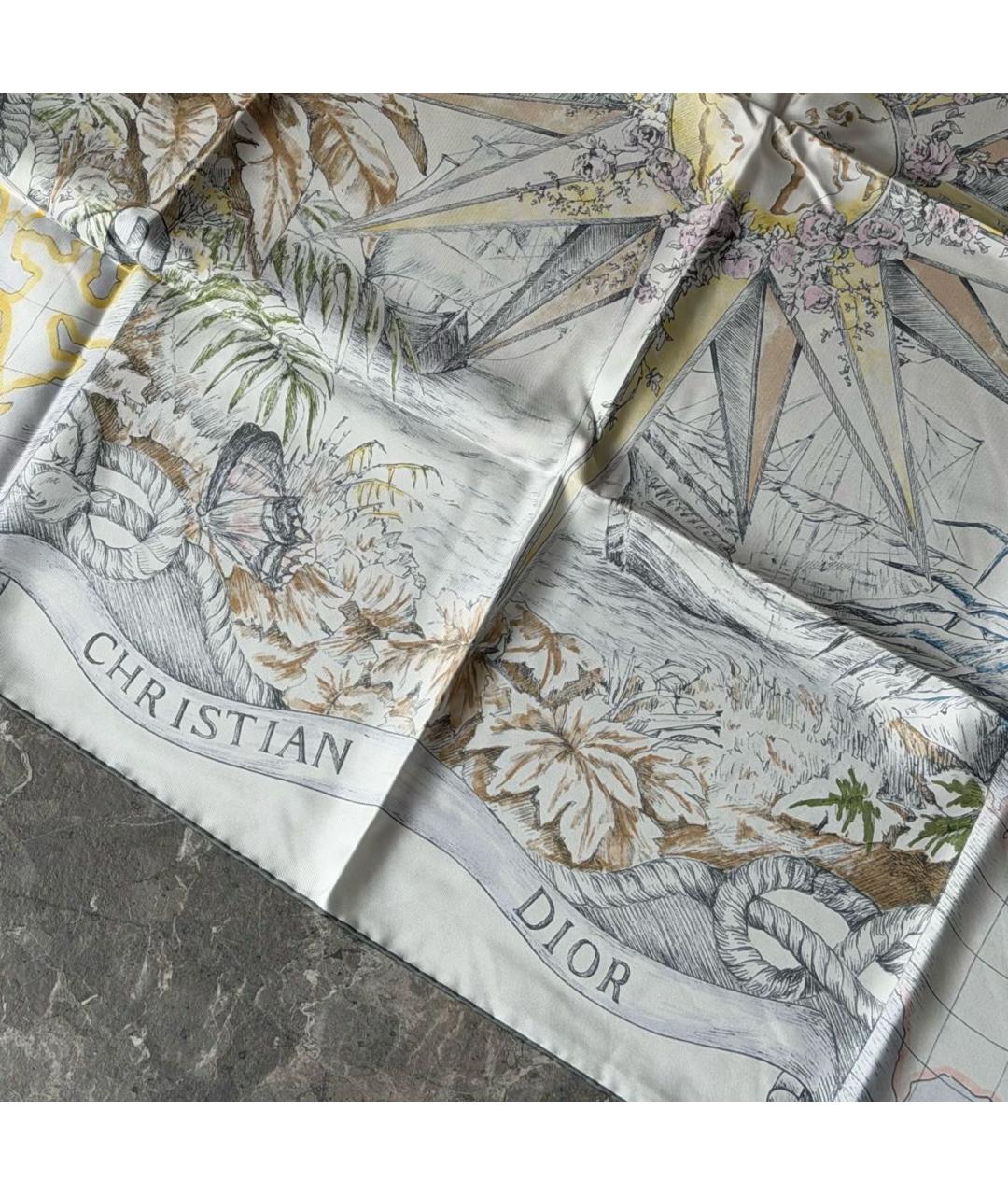 CHRISTIAN DIOR Мульти шелковый платок, фото 4