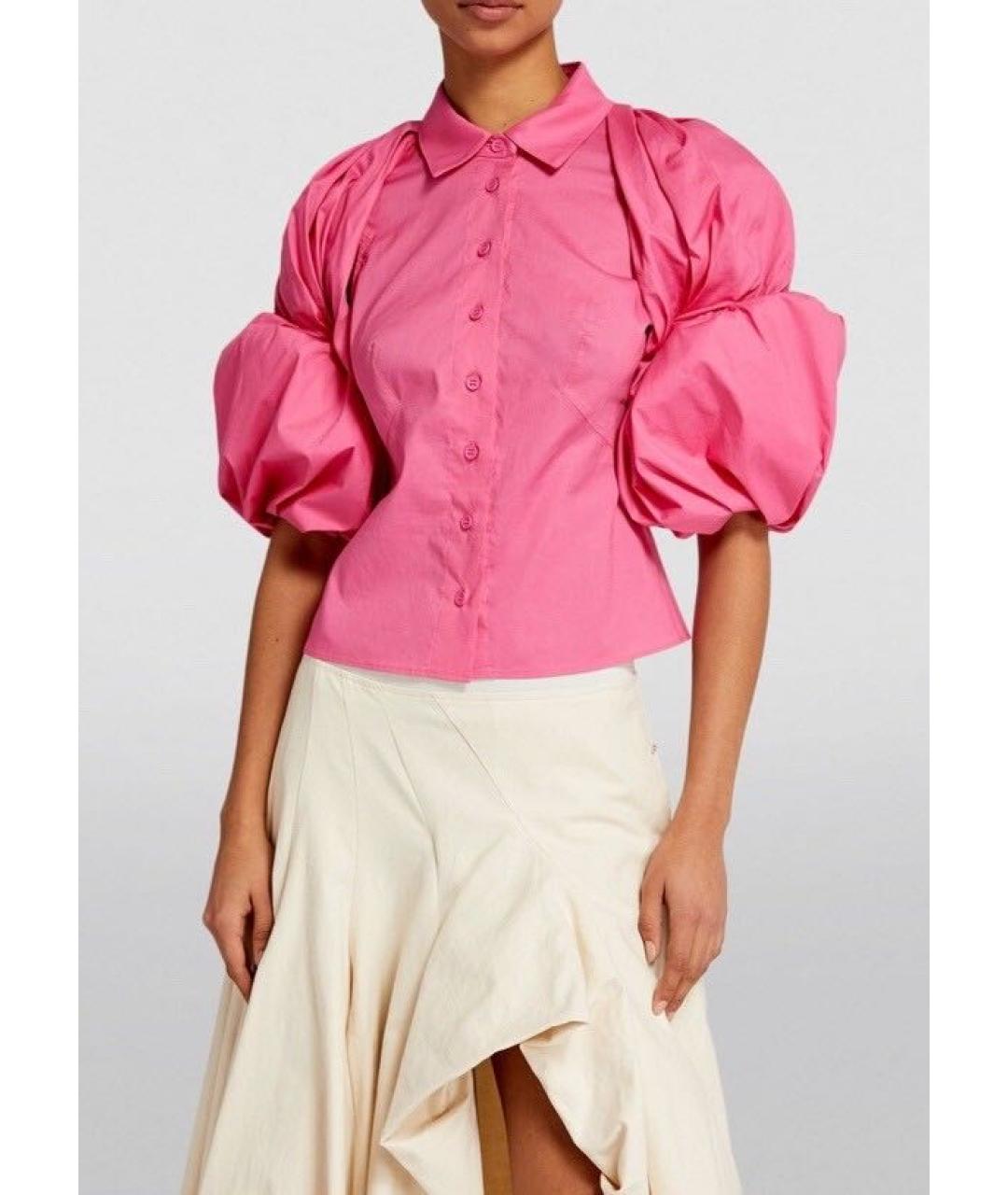 JACQUEMUS Розовая хлопковая рубашка, фото 3