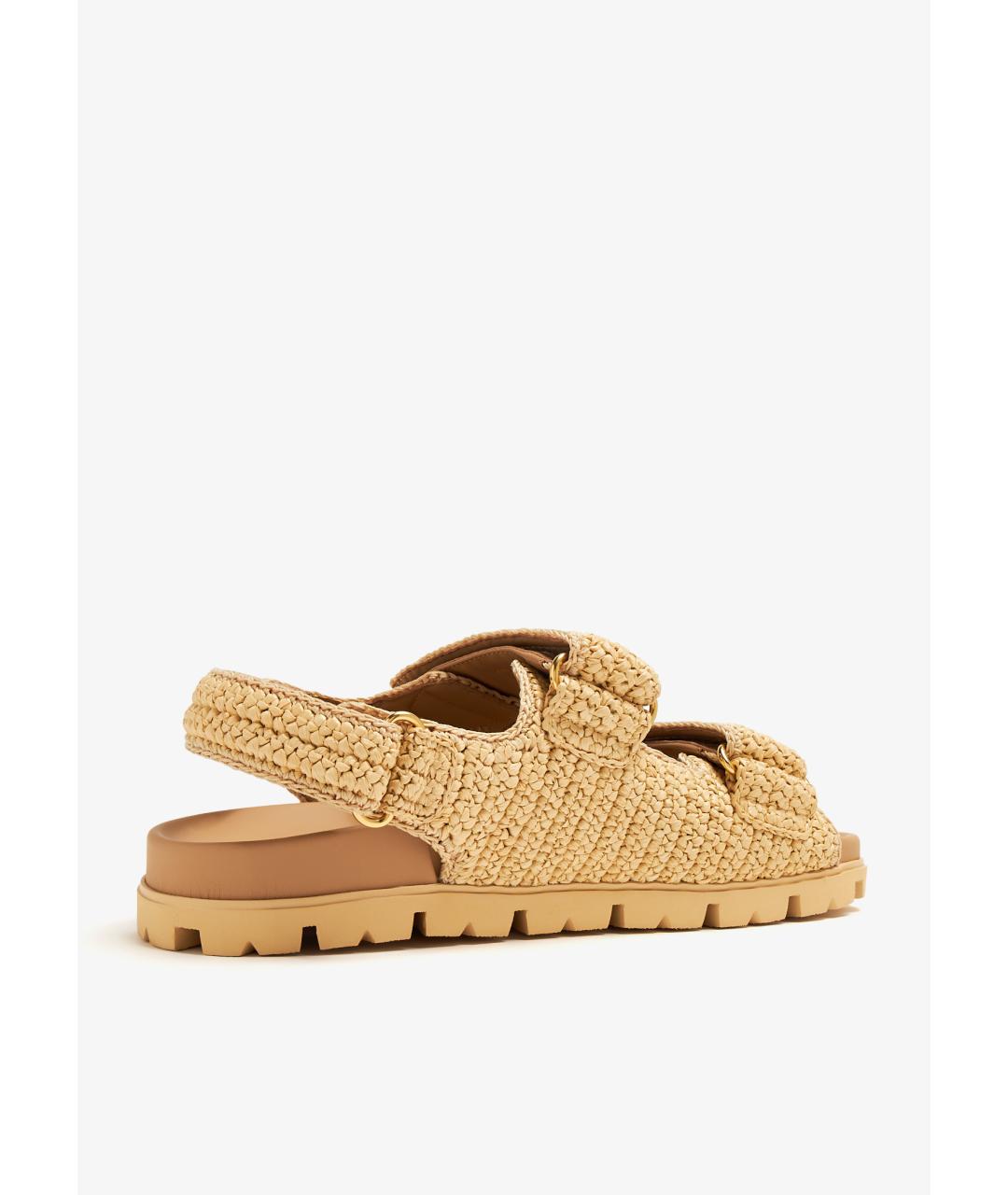 PRADA Бежевые сандалии, фото 4