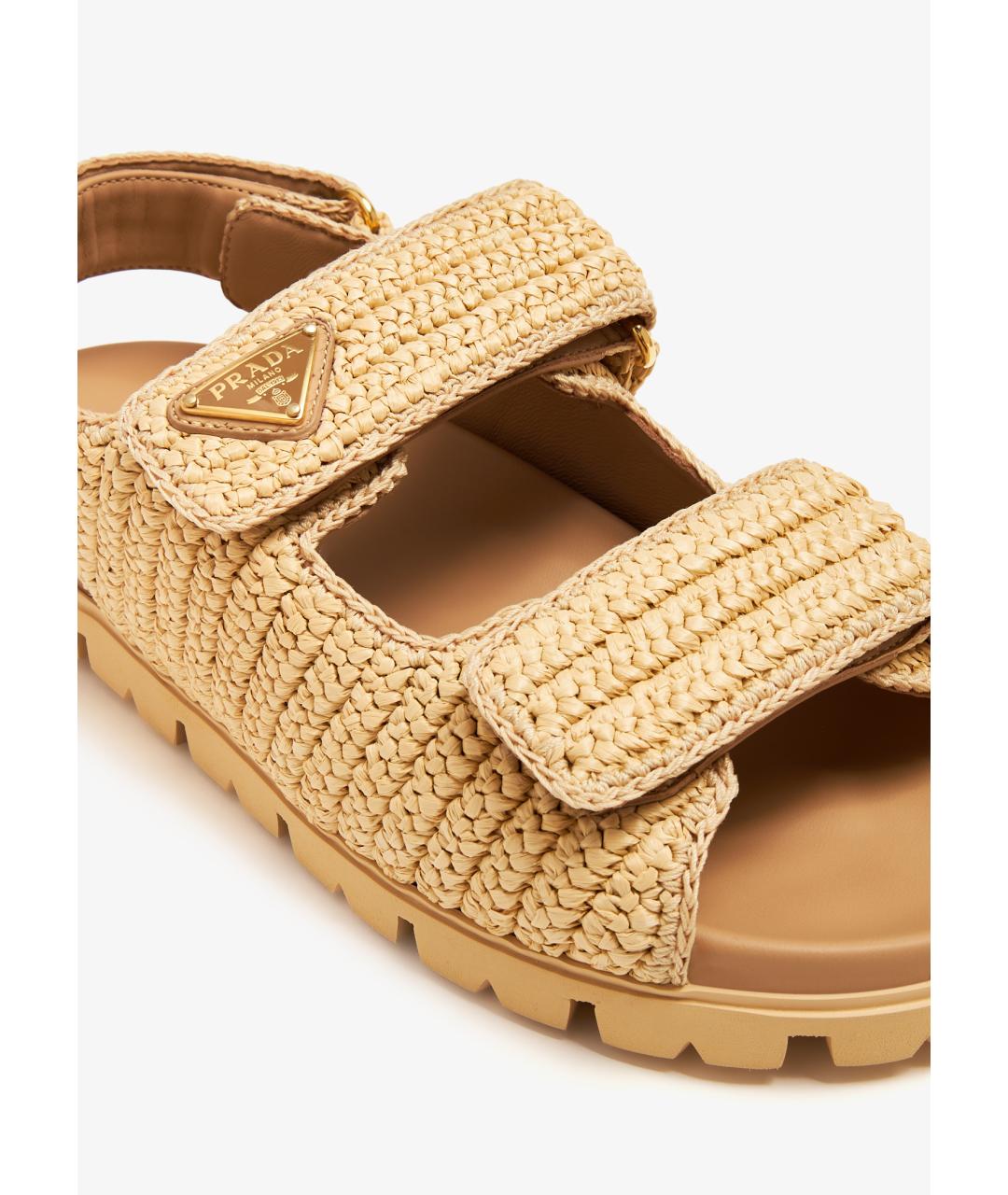 PRADA Бежевые сандалии, фото 2
