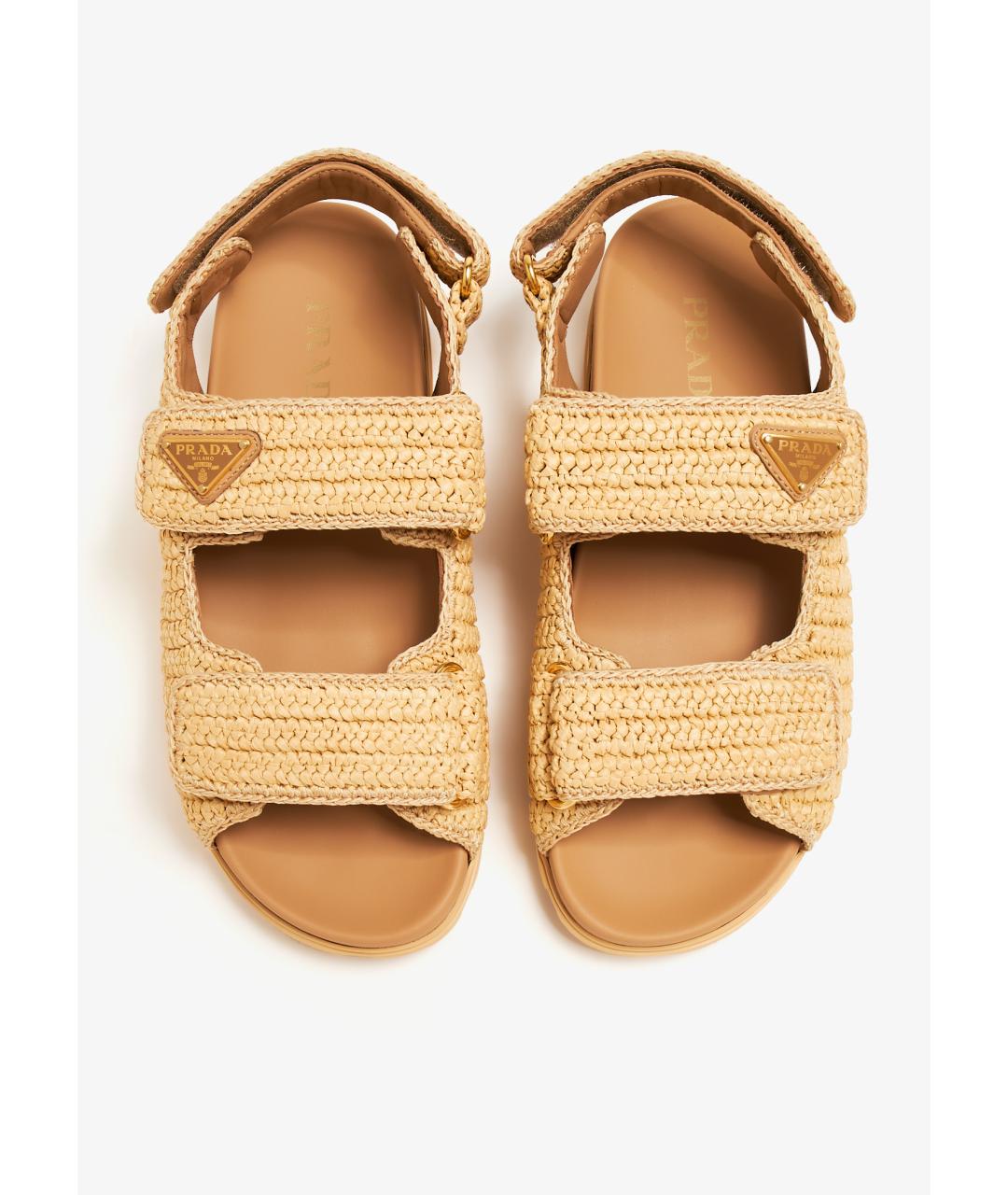 PRADA Бежевые сандалии, фото 3