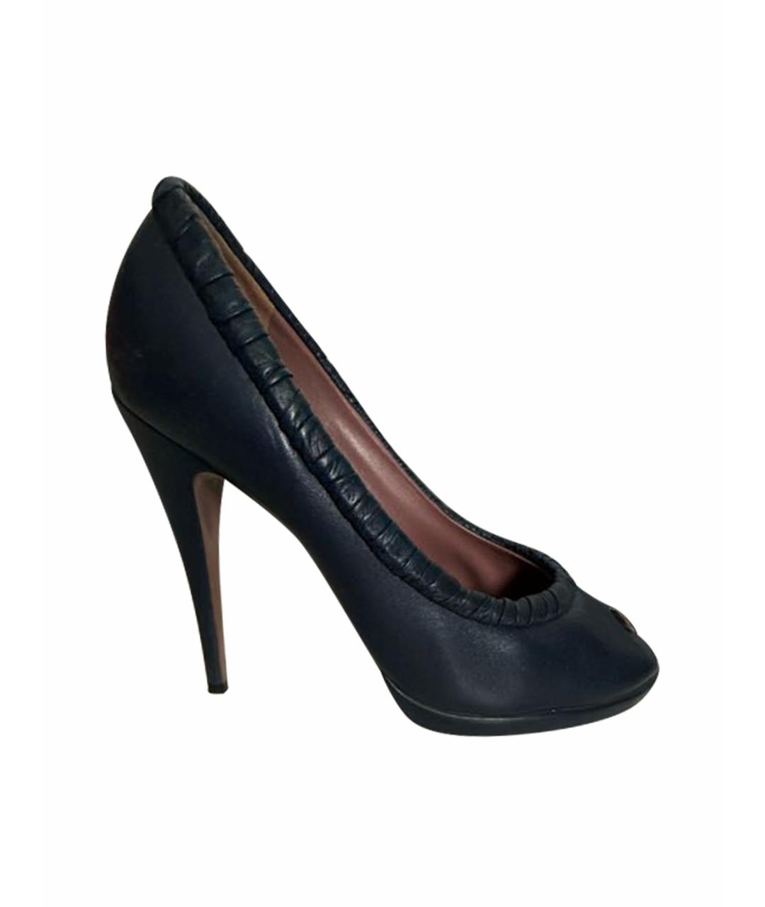 VICTOR AND ROLF Темно-синие кожаные туфли, фото 1