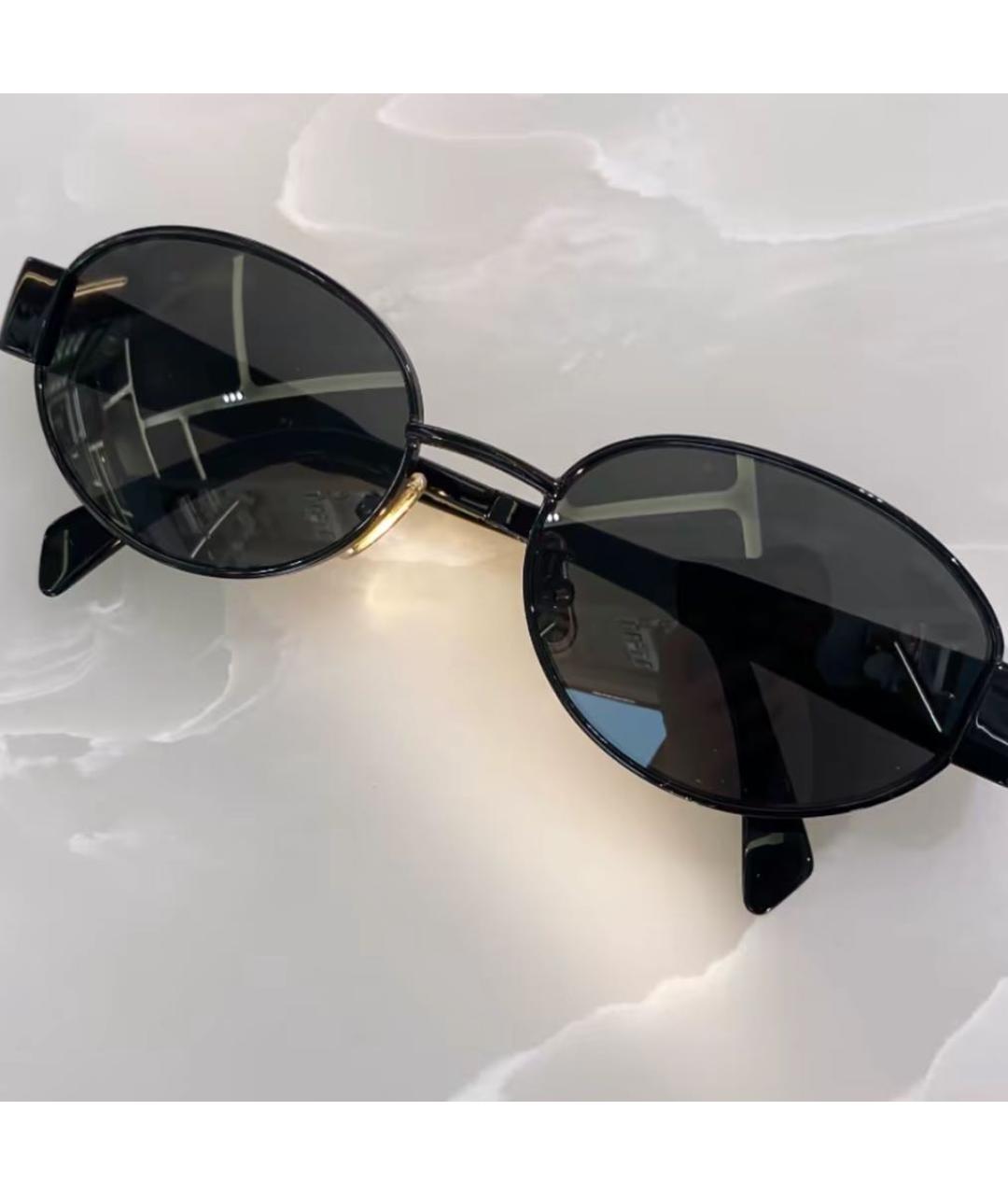 CELINE Черные пластиковые солнцезащитные очки, фото 5