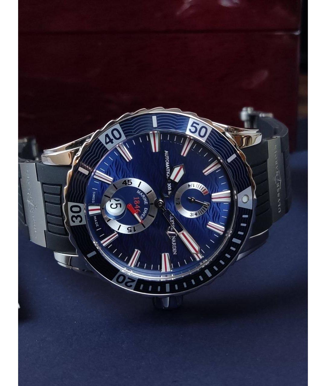 Ulysse Nardin Синие металлические часы, фото 2