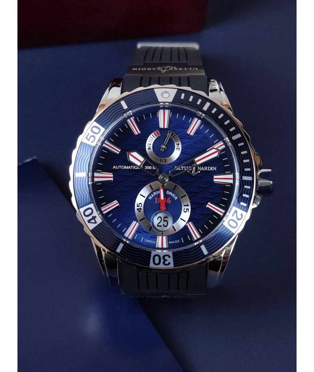 Ulysse Nardin Синие металлические часы, фото 3