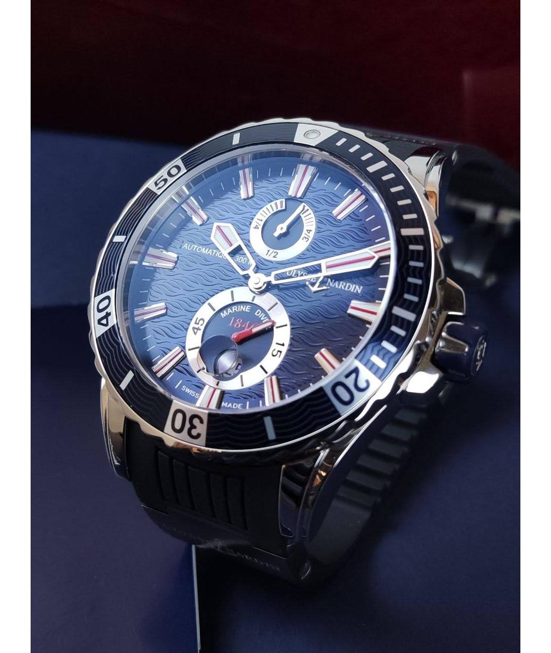 Ulysse Nardin Синие металлические часы, фото 4