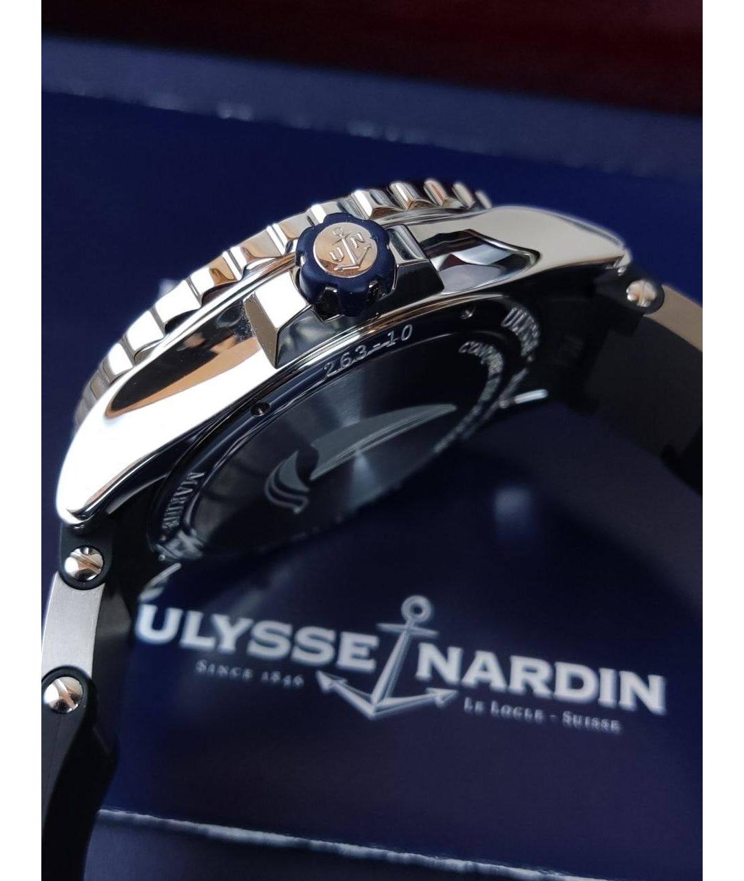 Ulysse Nardin Синие металлические часы, фото 5