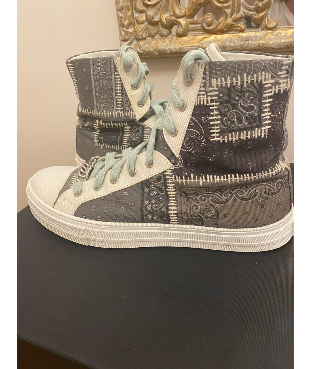AMIRI Серые высокие кроссовки / кеды, фото 4
