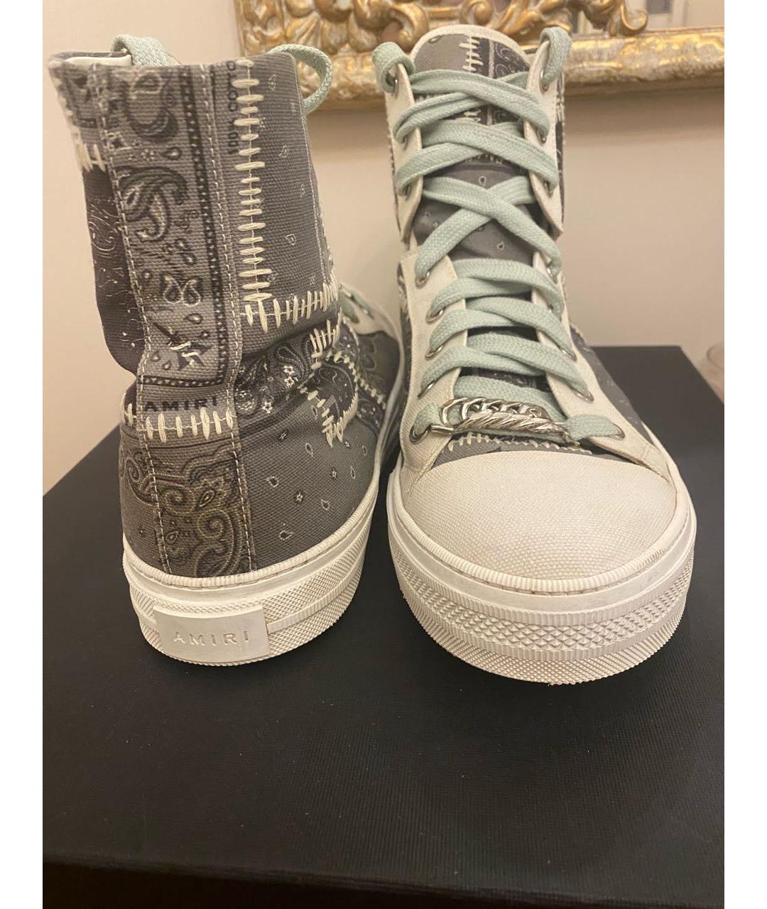 AMIRI Серые высокие кроссовки / кеды, фото 2