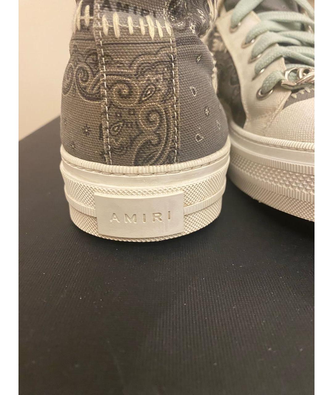 AMIRI Серые высокие кроссовки / кеды, фото 3