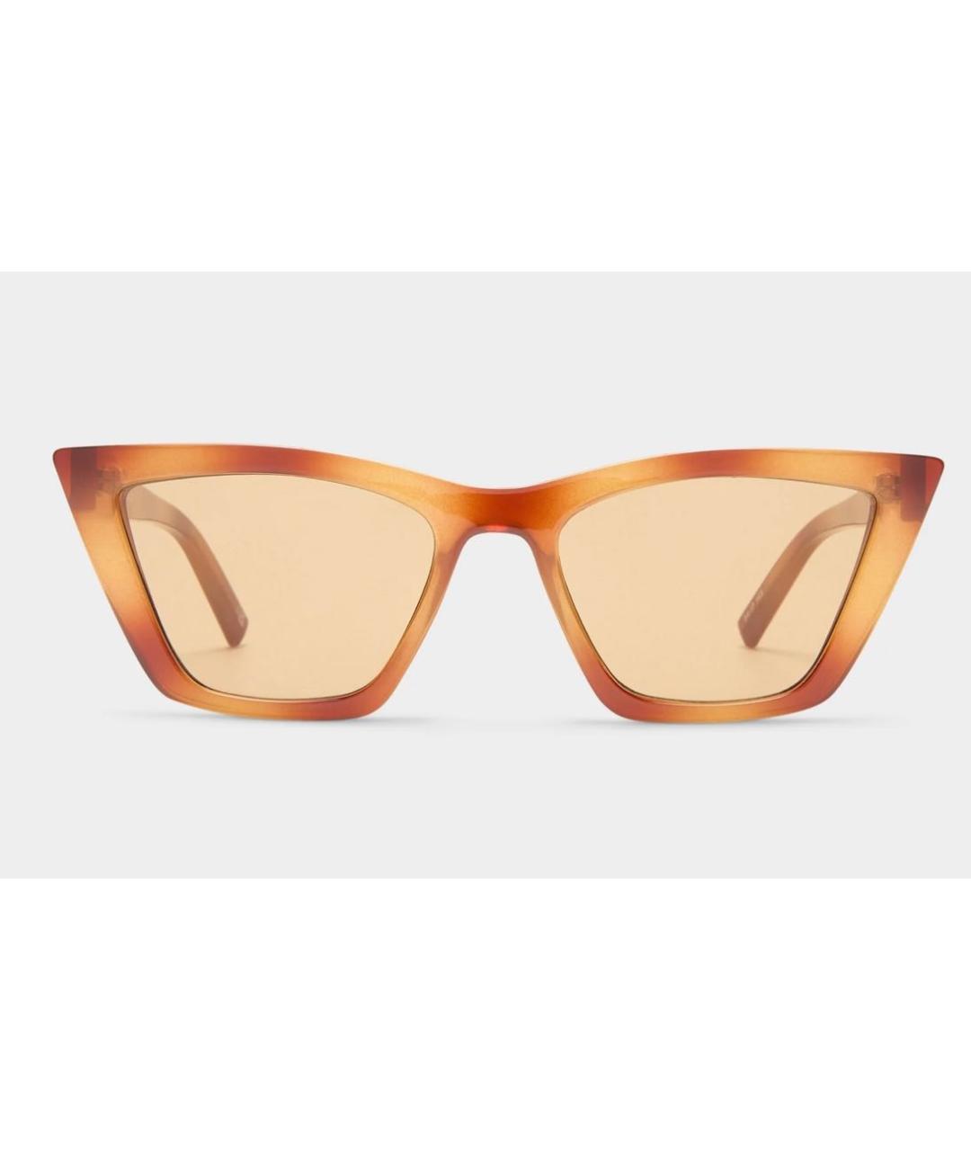 LE SPECS Коричневые пластиковые солнцезащитные очки, фото 9