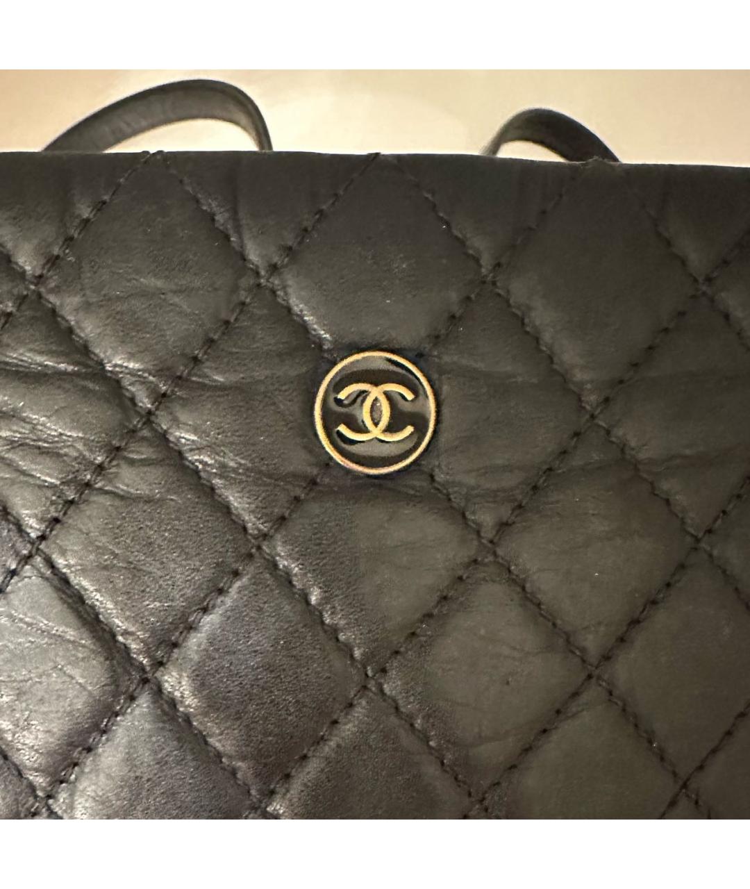 CHANEL Черная кожаная сумка через плечо, фото 8