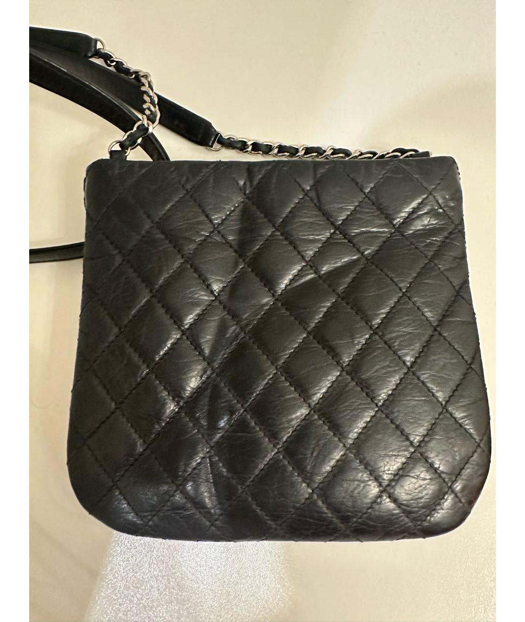 CHANEL Черная кожаная сумка через плечо, фото 3