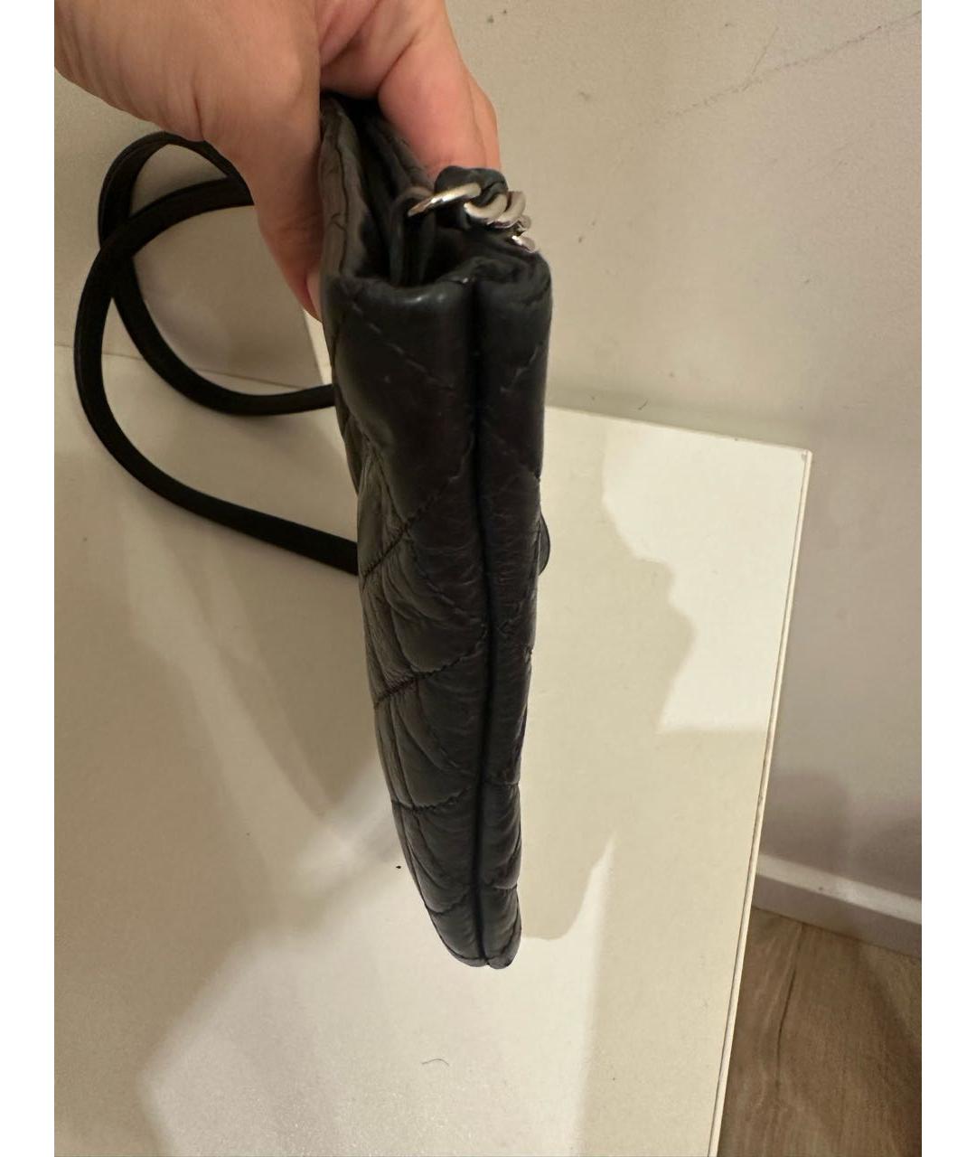 CHANEL Черная кожаная сумка через плечо, фото 7