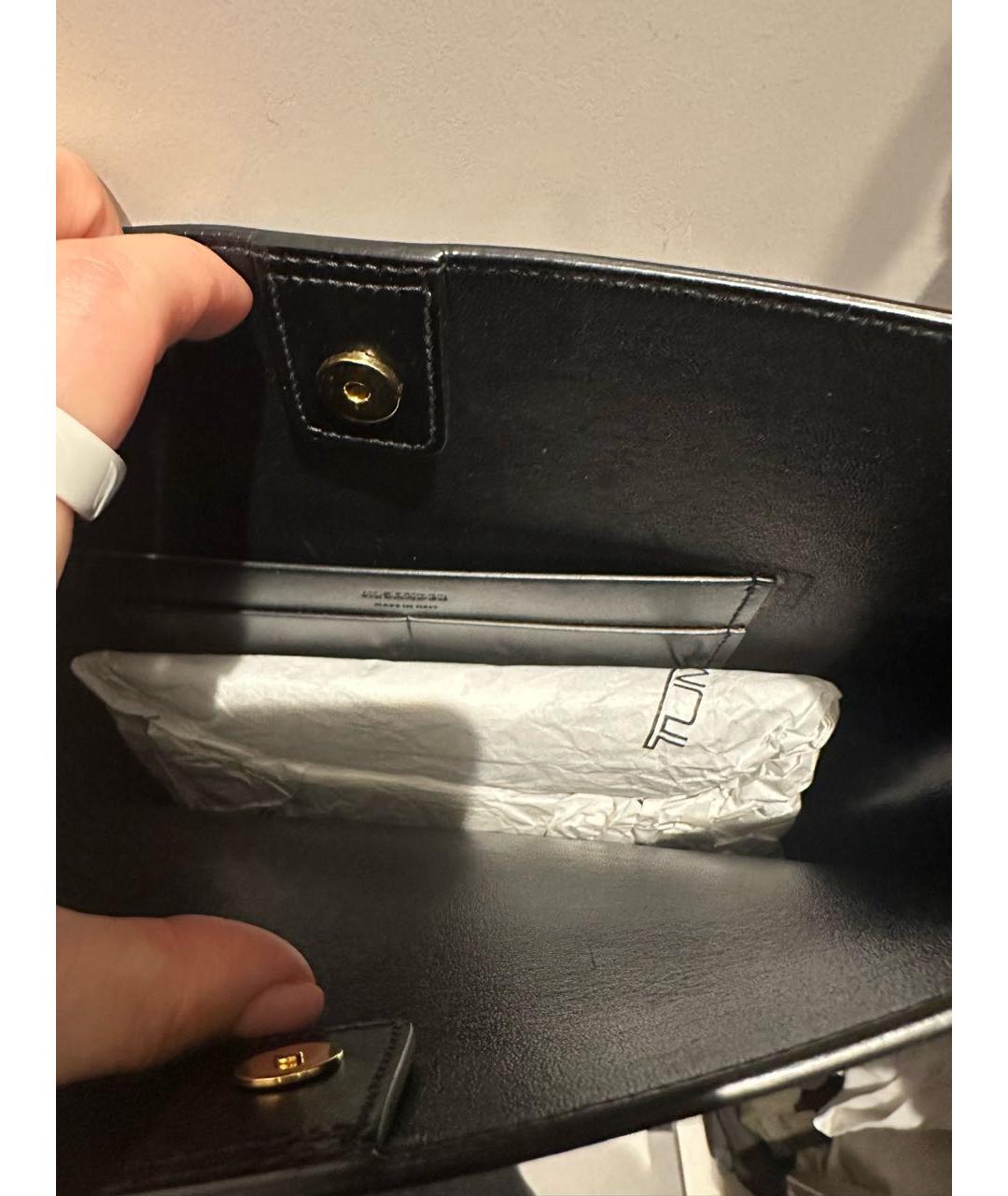 JIL SANDER Черная кожаная сумка через плечо, фото 4