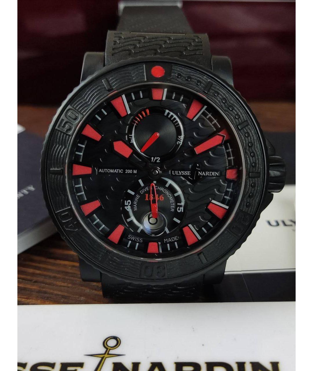 Ulysse Nardin Черные металлические часы, фото 2