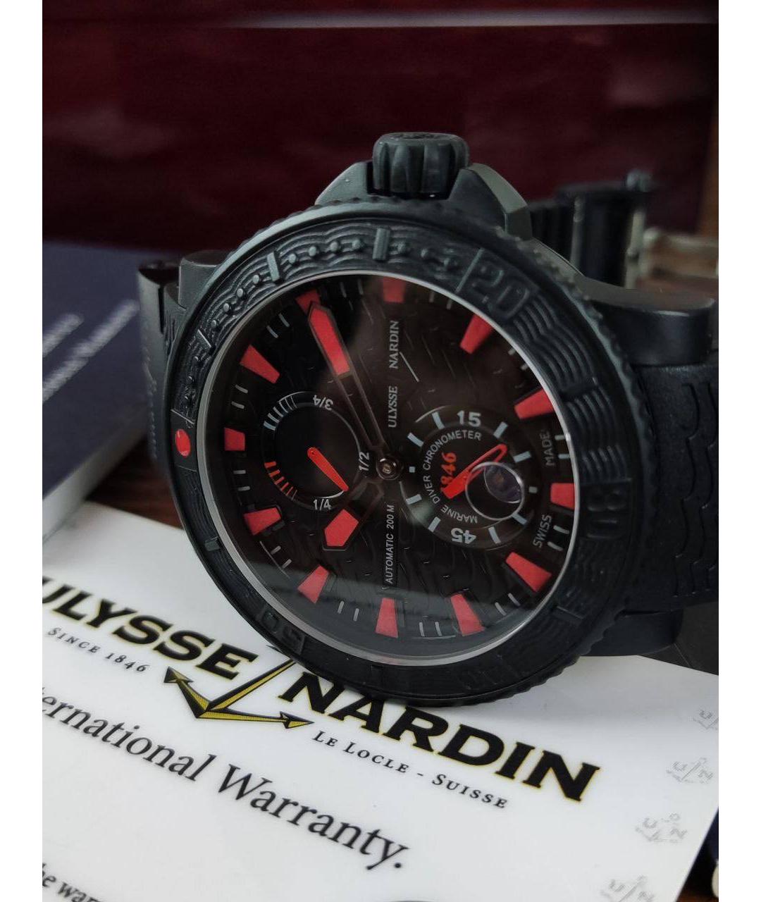 Ulysse Nardin Черные металлические часы, фото 3