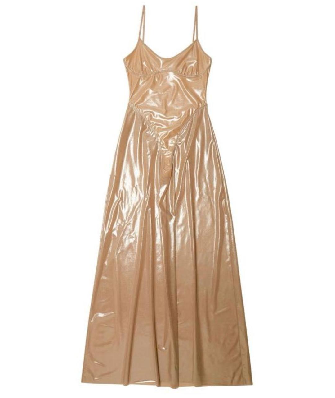 DIESEL Бежевое полиамидовое вечернее платье, фото 1