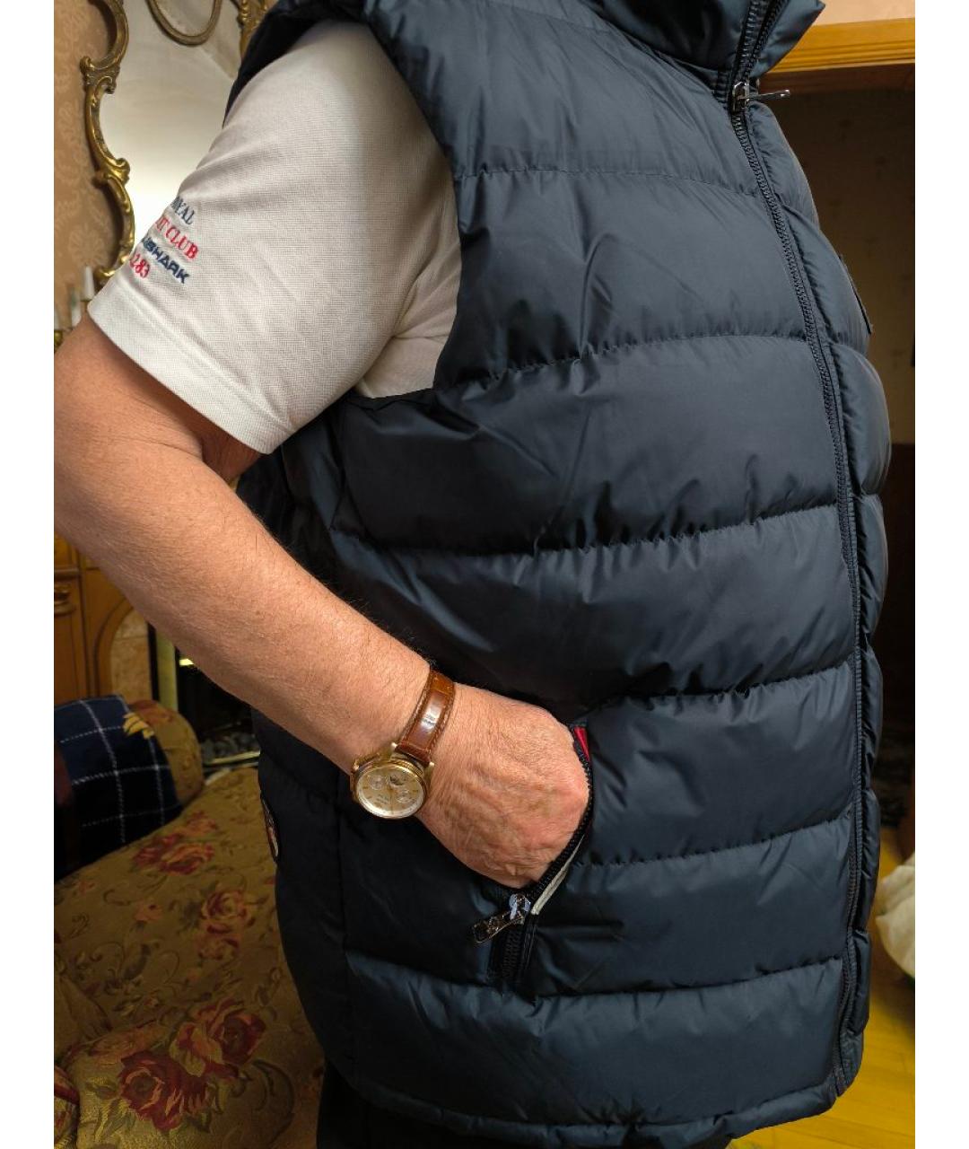 PAUL & SHARK Темно-синяя синтетическая спортивная куртка, фото 5