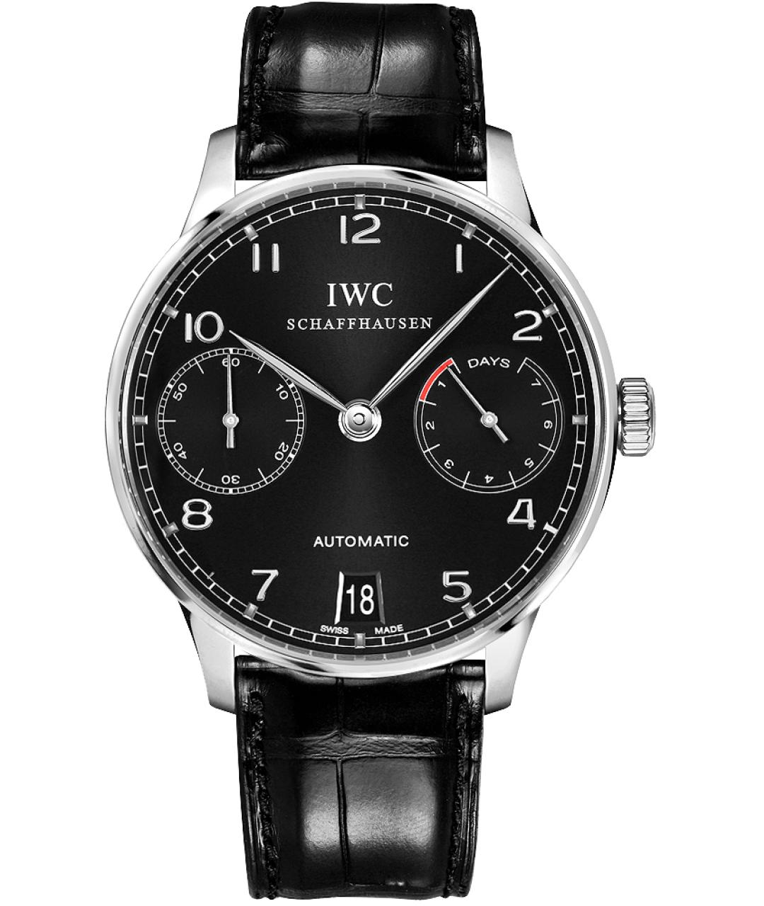 IWC Schaffhausen Черные металлические часы, фото 7