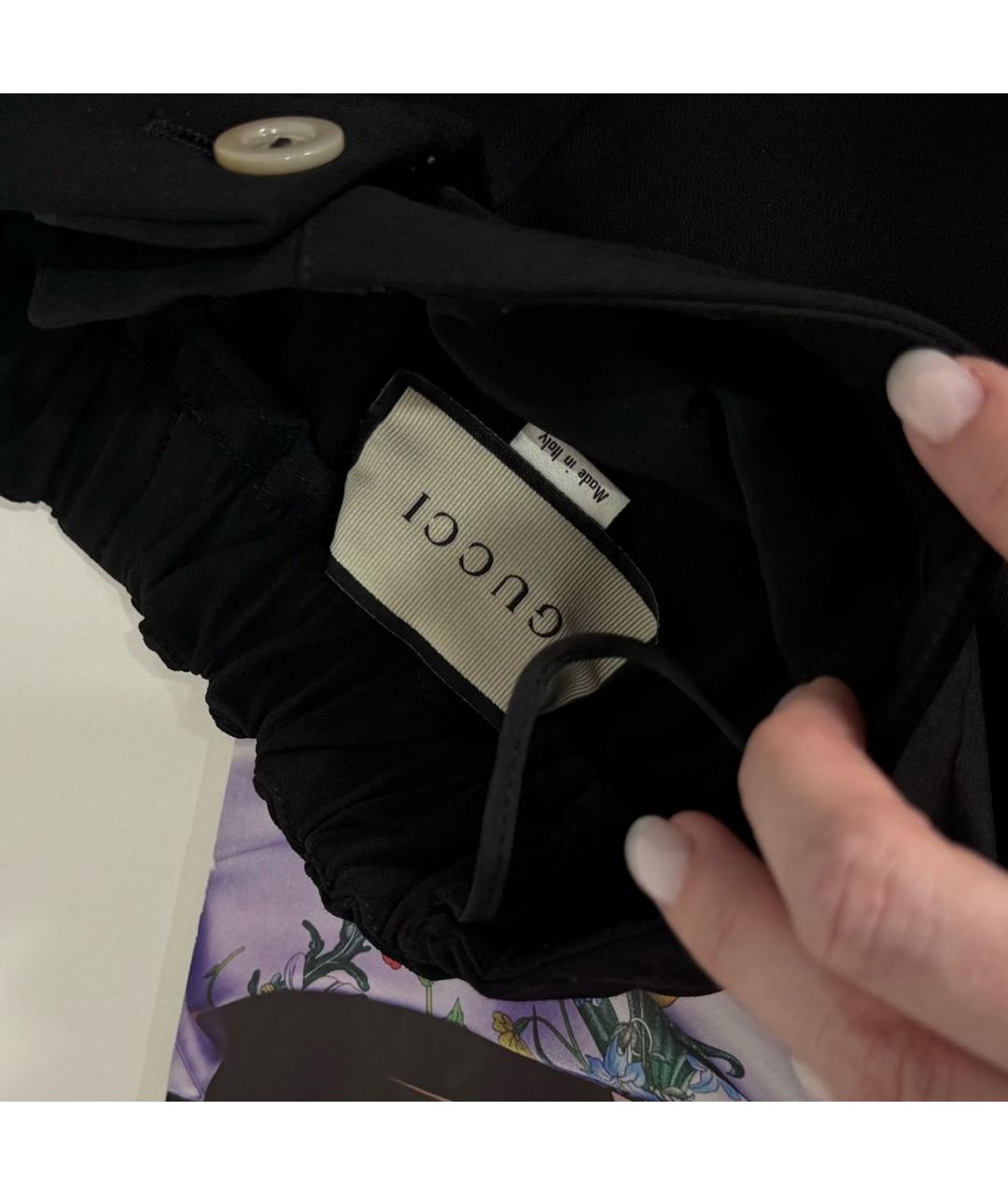 GUCCI Черные вискозные кюлоты, фото 7