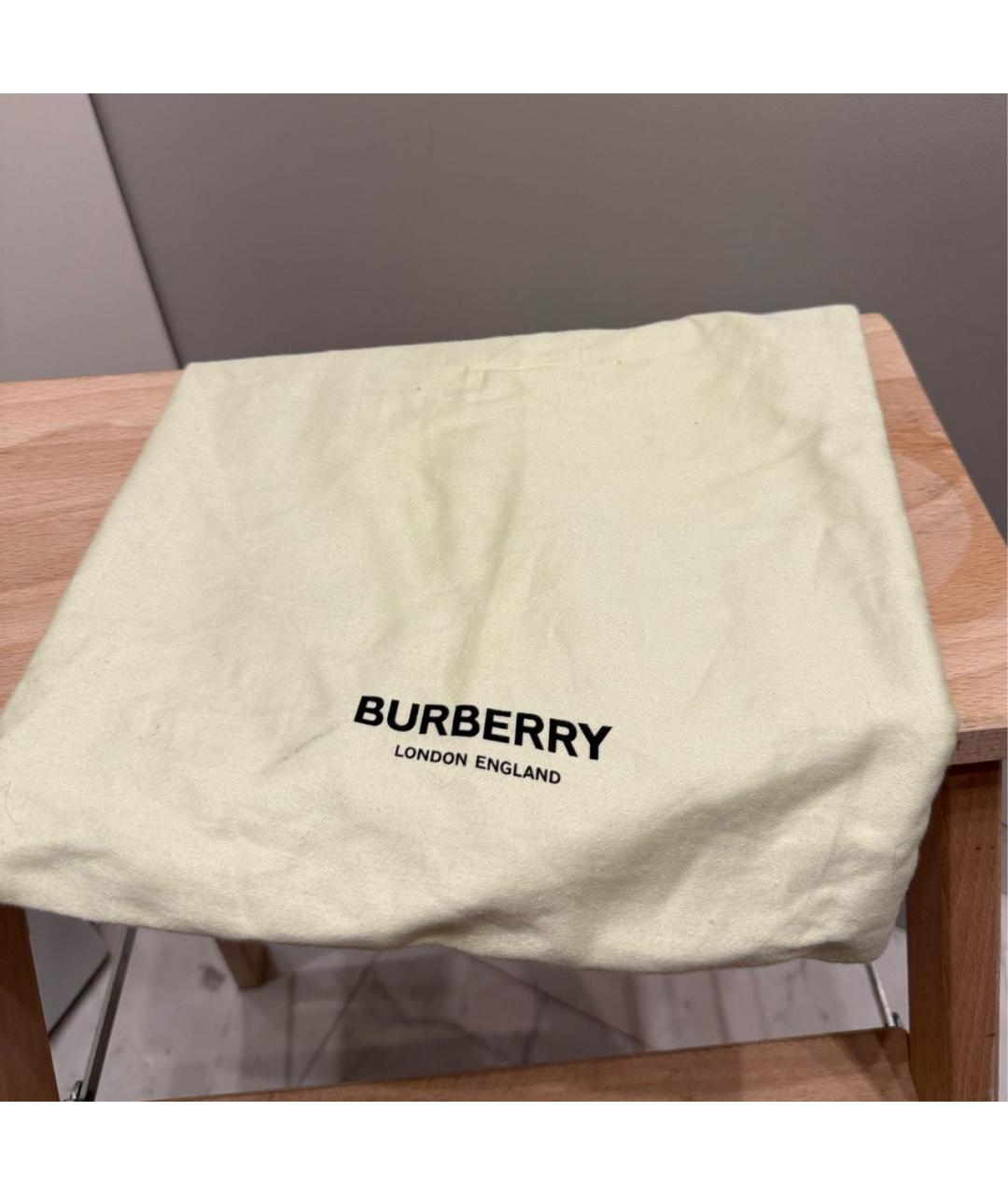 BURBERRY Коричневые шлепанцы из искусственной кожи, фото 7