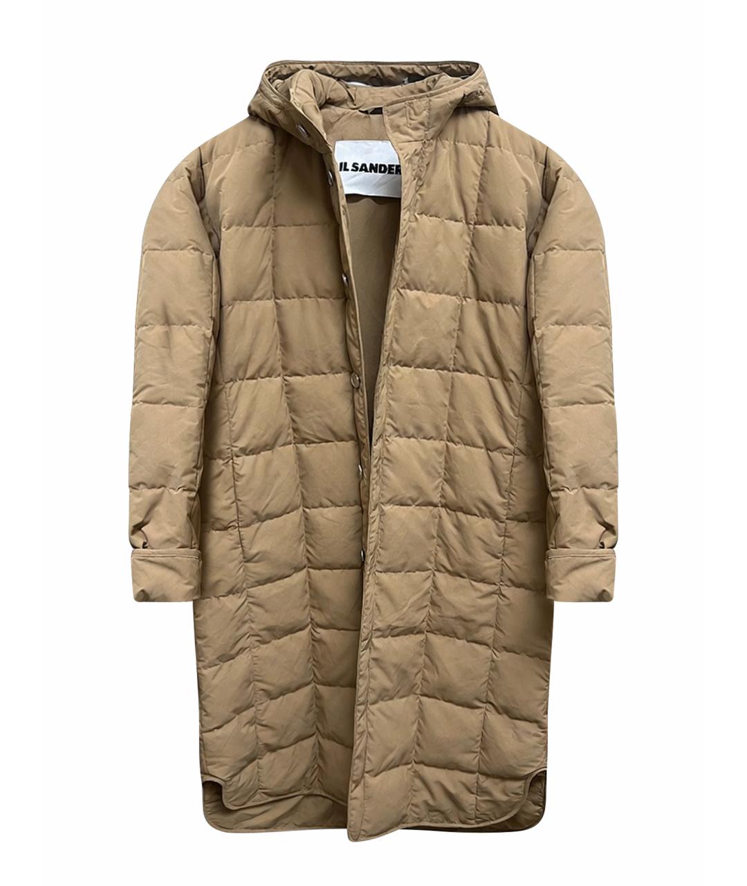 JIL SANDER Бежевое полиэстеровое пальто, фото 1