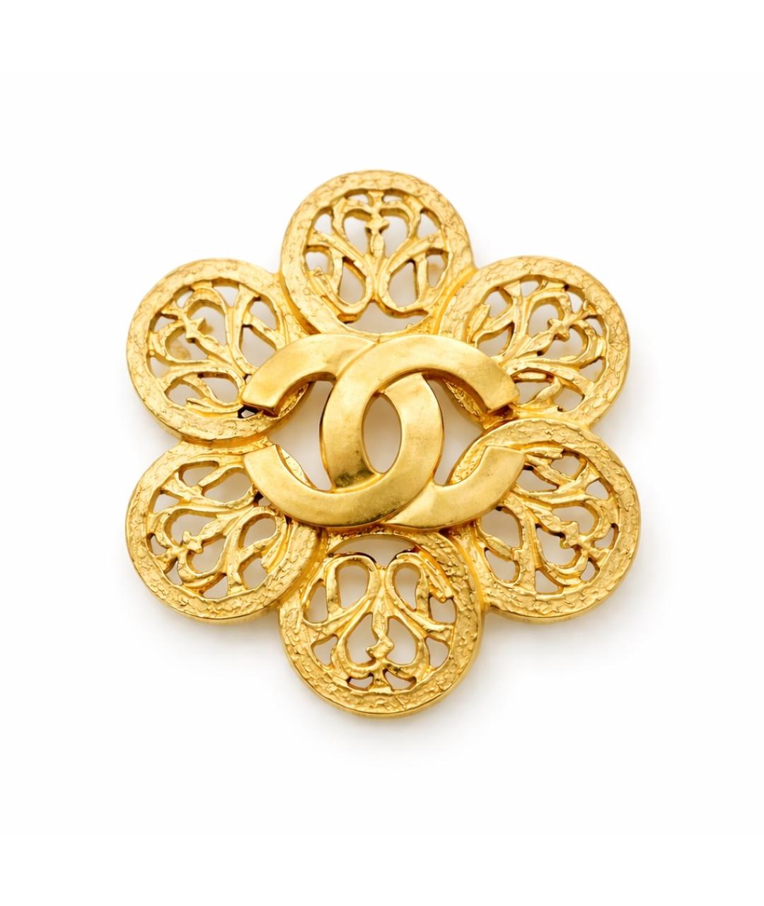 CHANEL Золотая металлическая булавка / брошь, фото 10
