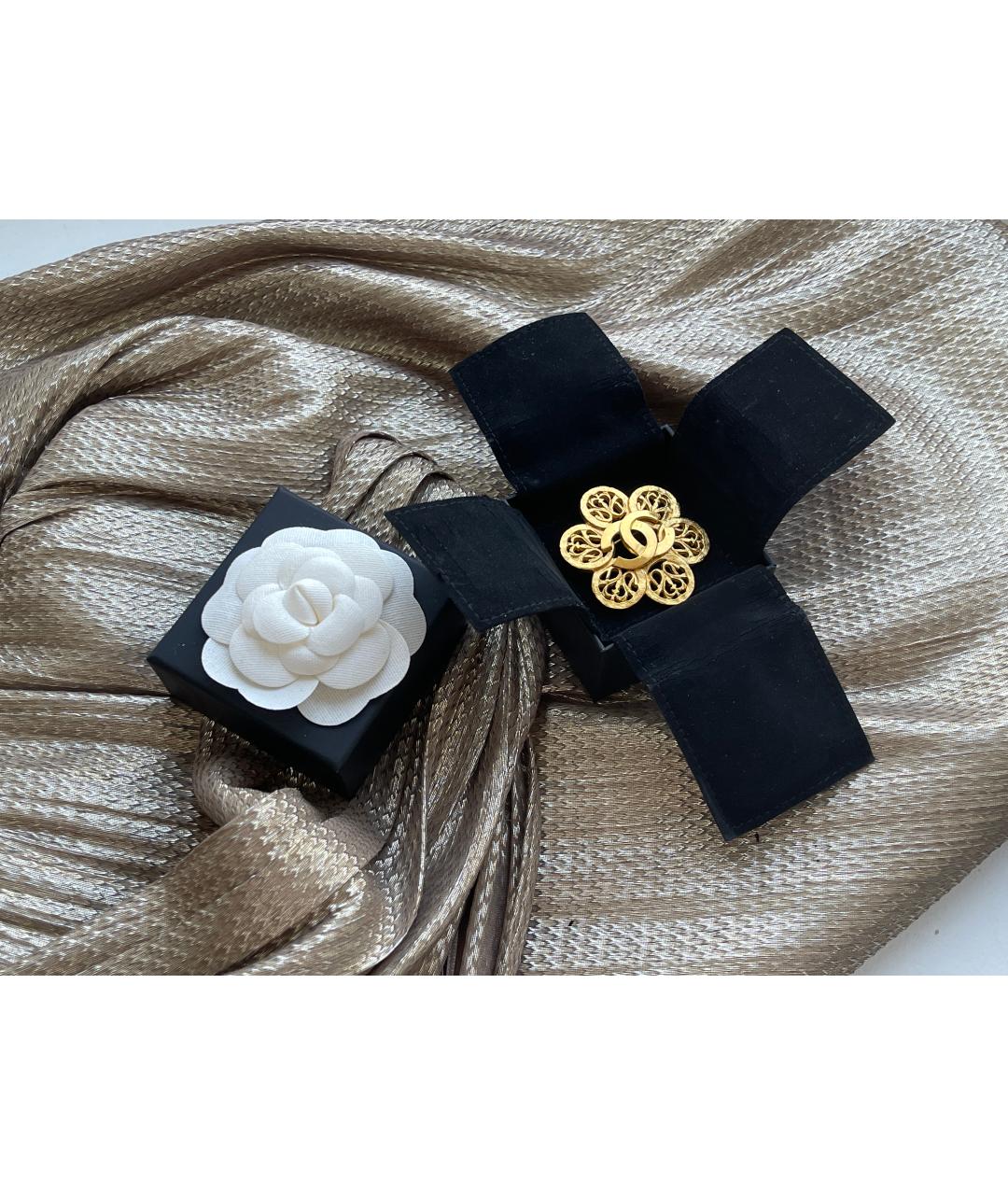 CHANEL Золотая металлическая булавка / брошь, фото 2