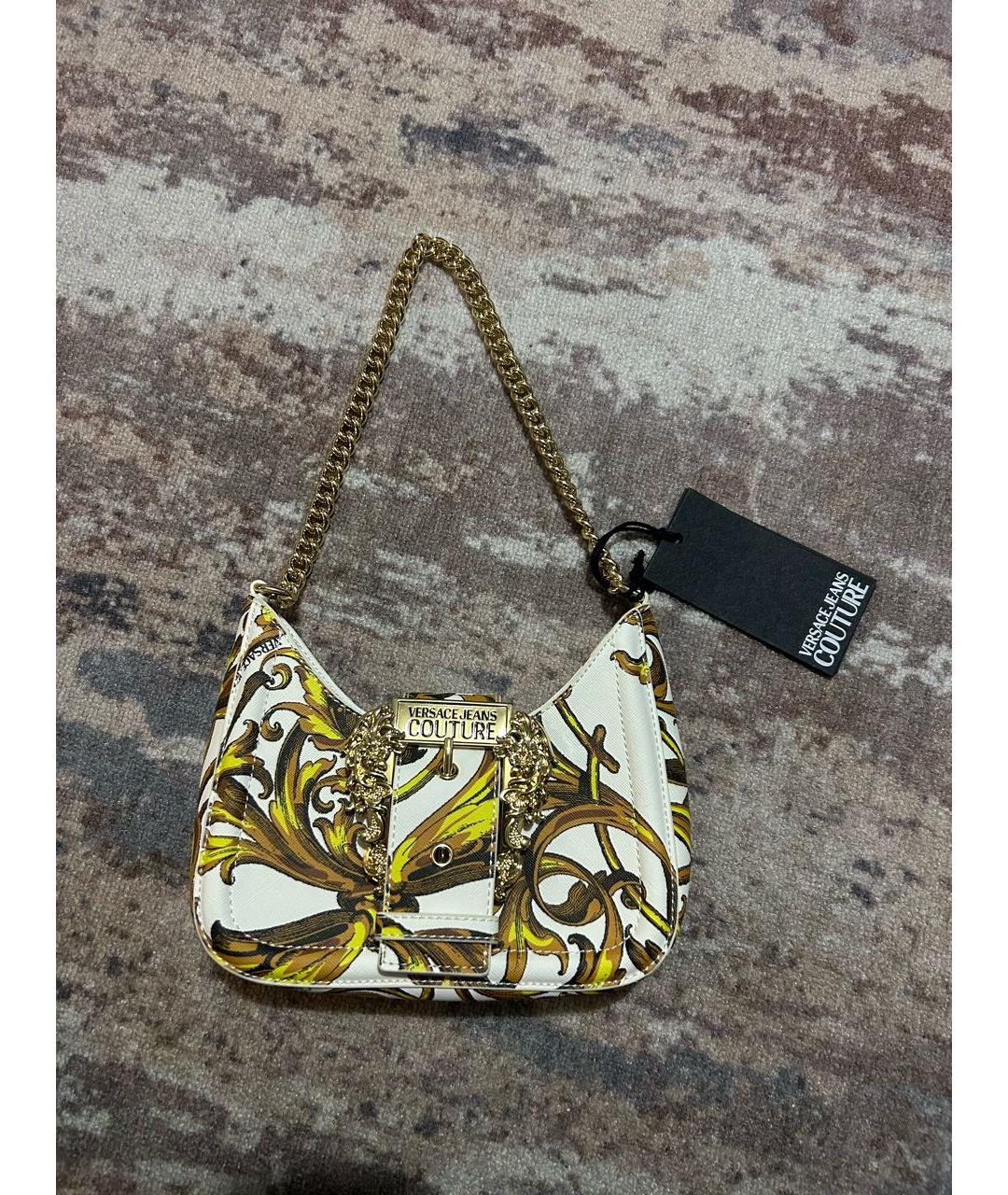 VERSACE Белая сумка с короткими ручками, фото 8
