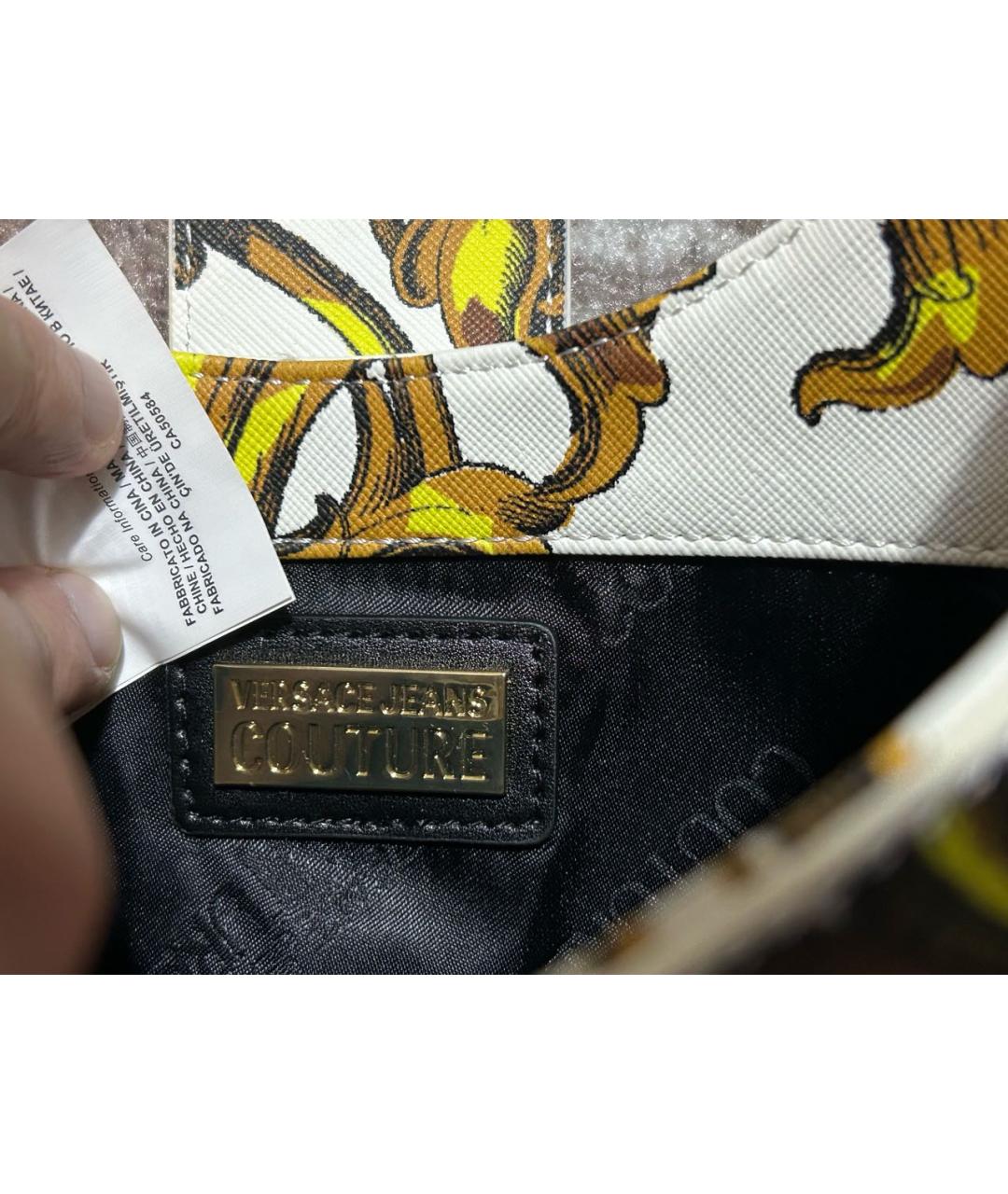 VERSACE Белая сумка с короткими ручками, фото 6