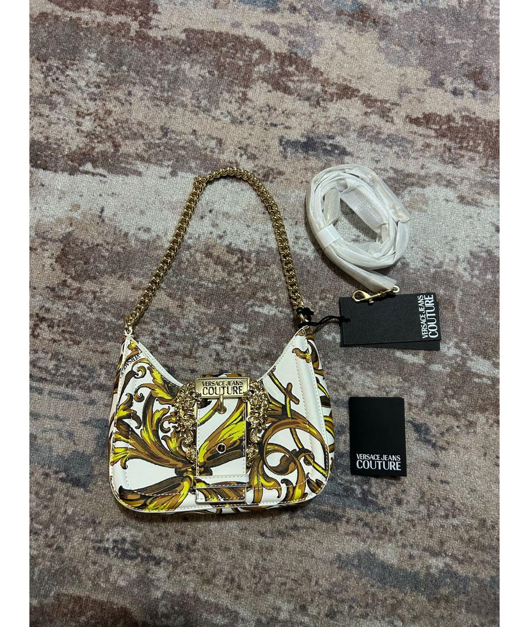 VERSACE Белая сумка с короткими ручками, фото 9