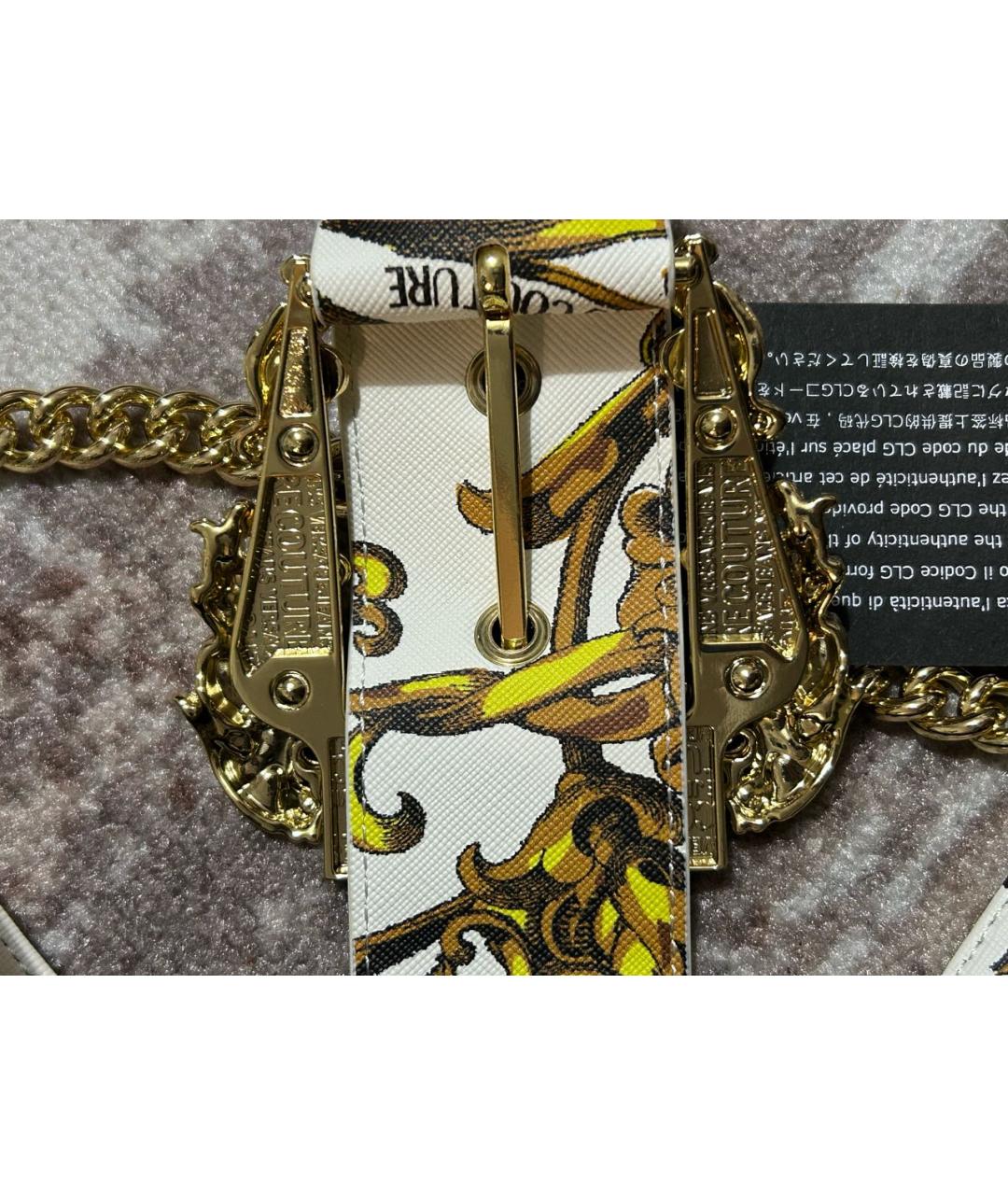 VERSACE Белая сумка с короткими ручками, фото 2