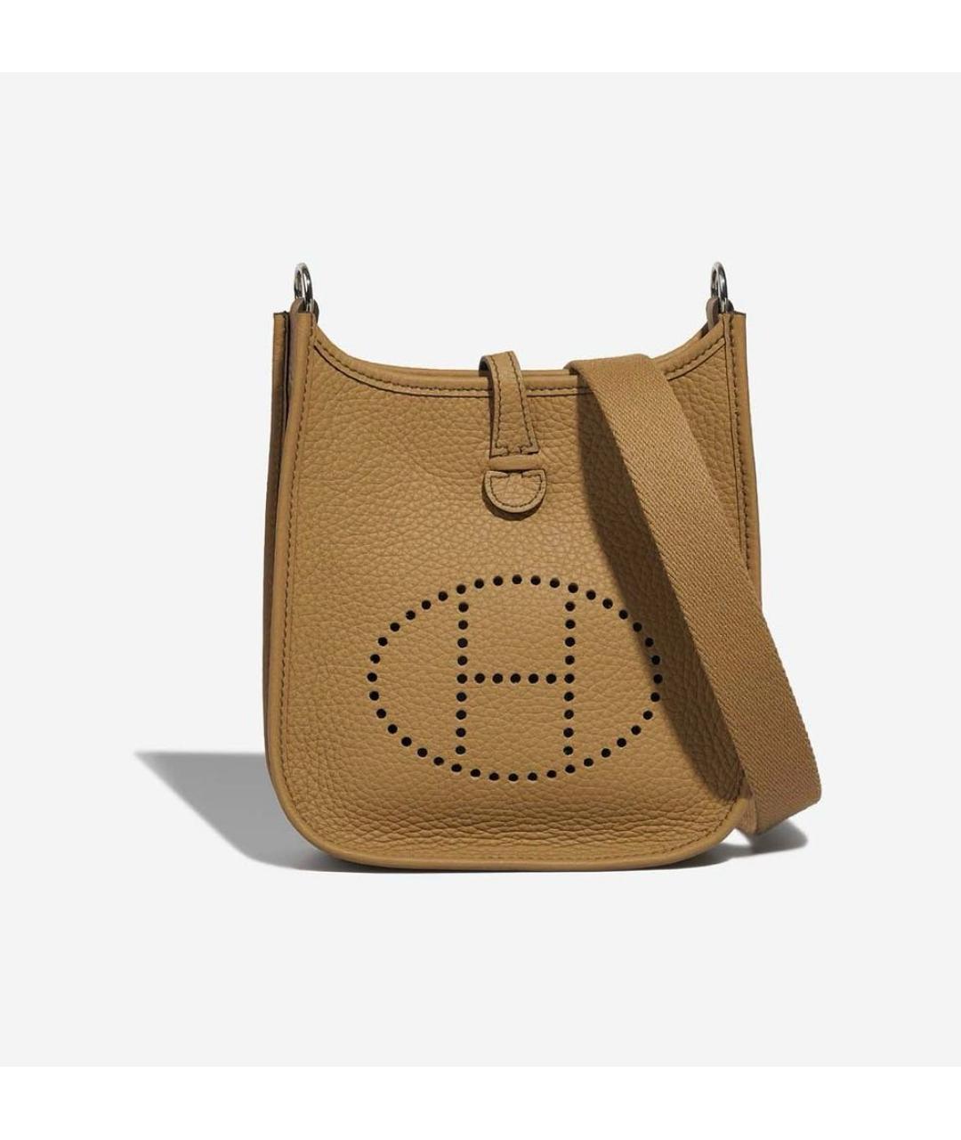 HERMES Коричневая кожаная сумка через плечо, фото 7