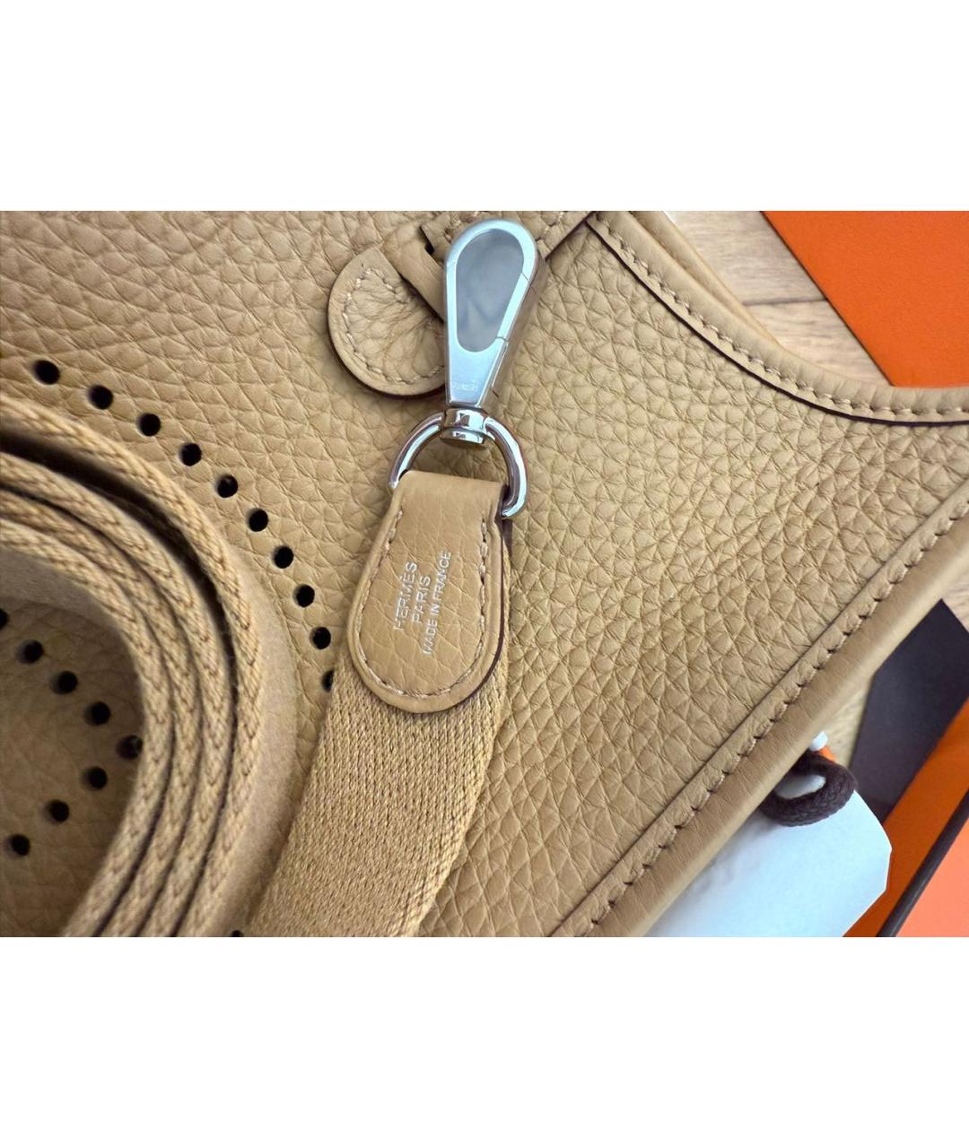 HERMES Коричневая кожаная сумка через плечо, фото 5